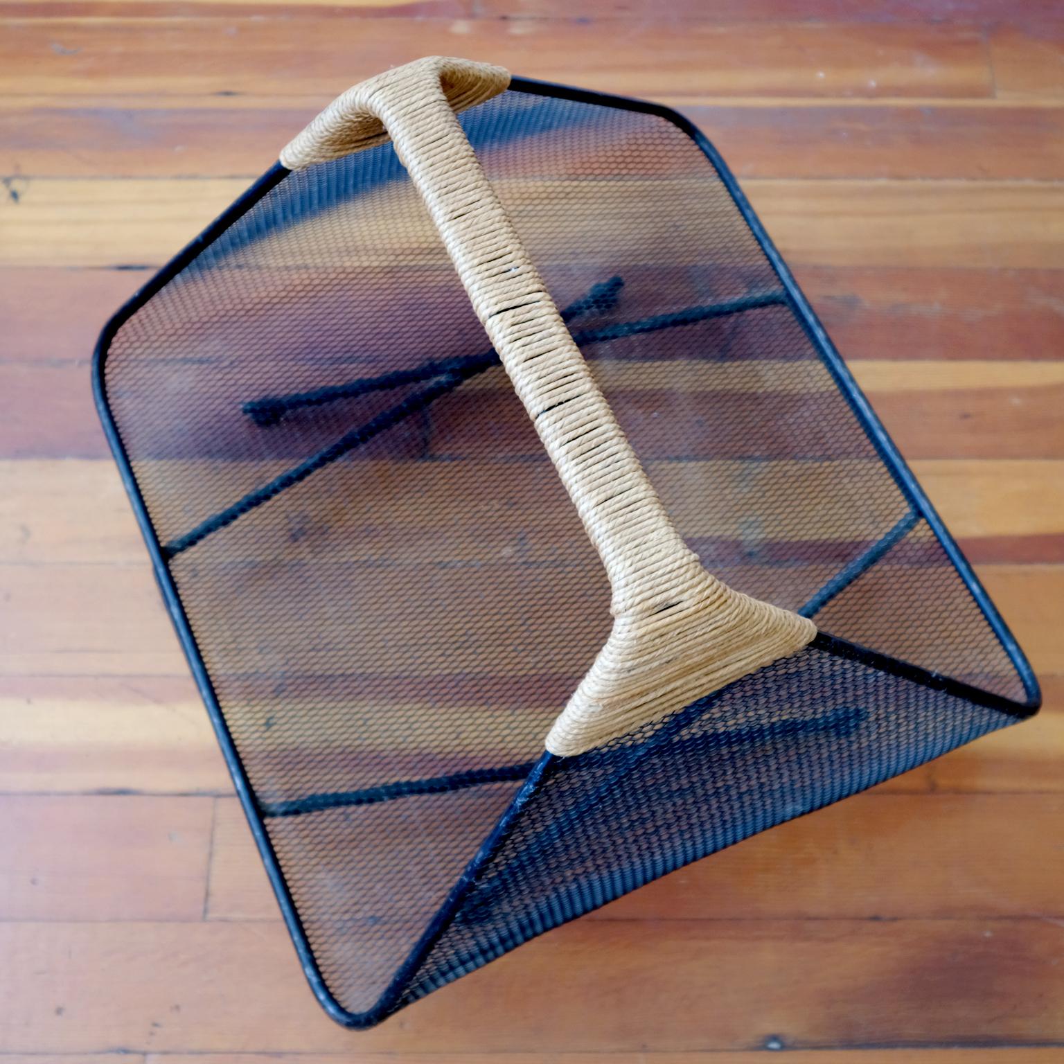 Mid-20th Century Magazine Rack or Log Holder by Tony Paul for Woodlin-Hall