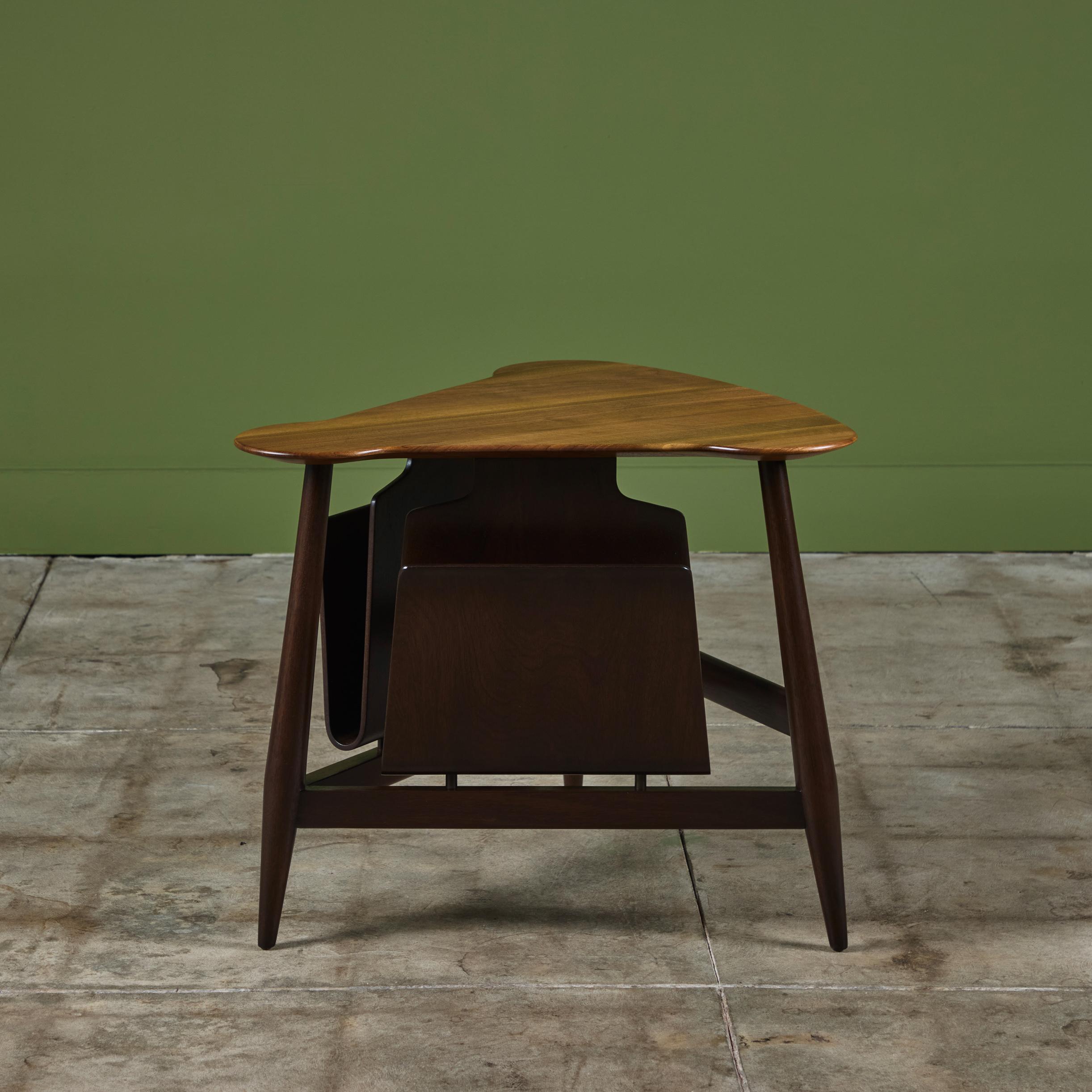 Walnut Magazine Side Table by Edward Wormley for Dunbar For Sale