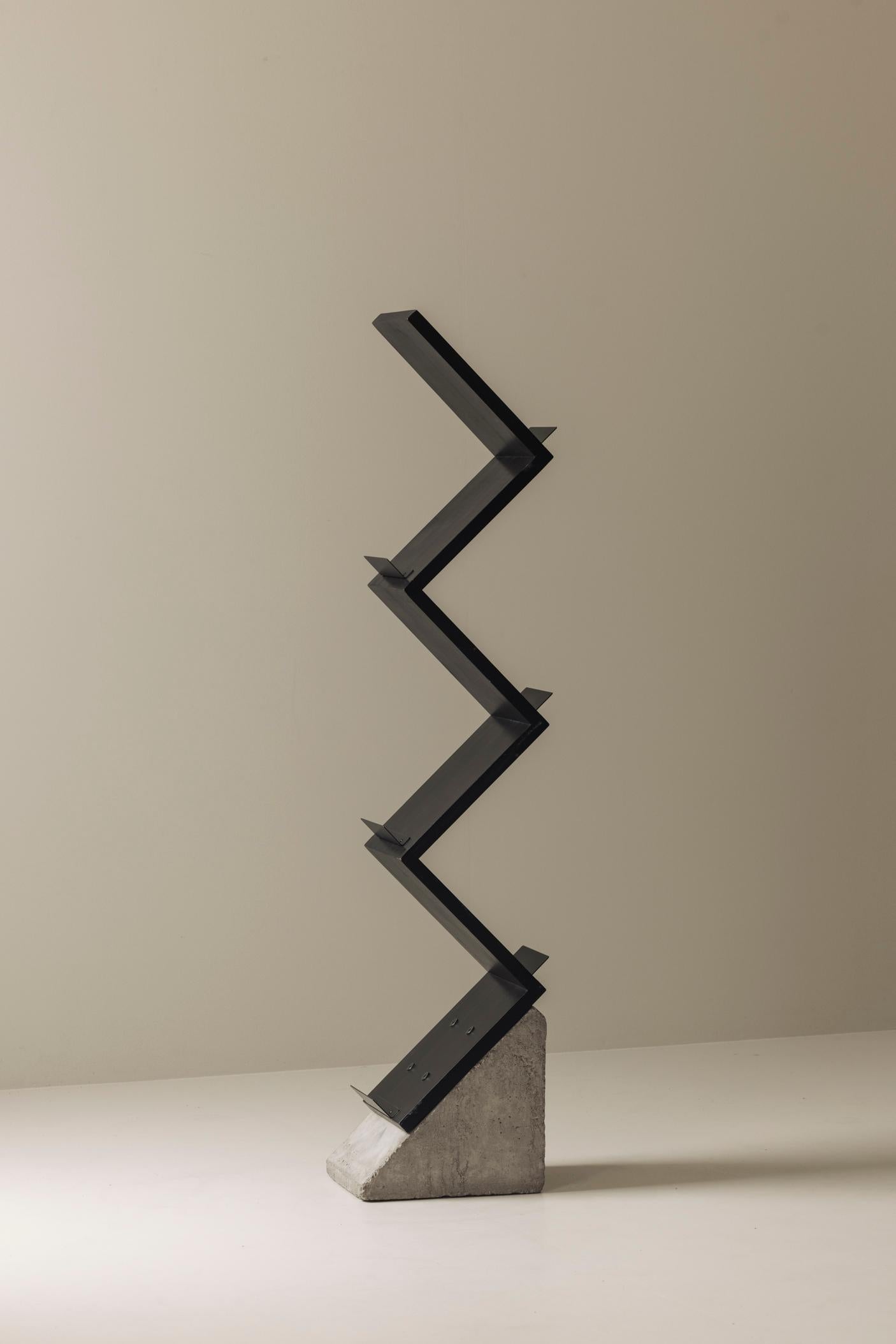 Magazine ‘Zink’ shelf by Jonas Bohlin for Källemo, Sweden 1984 For Sale 5