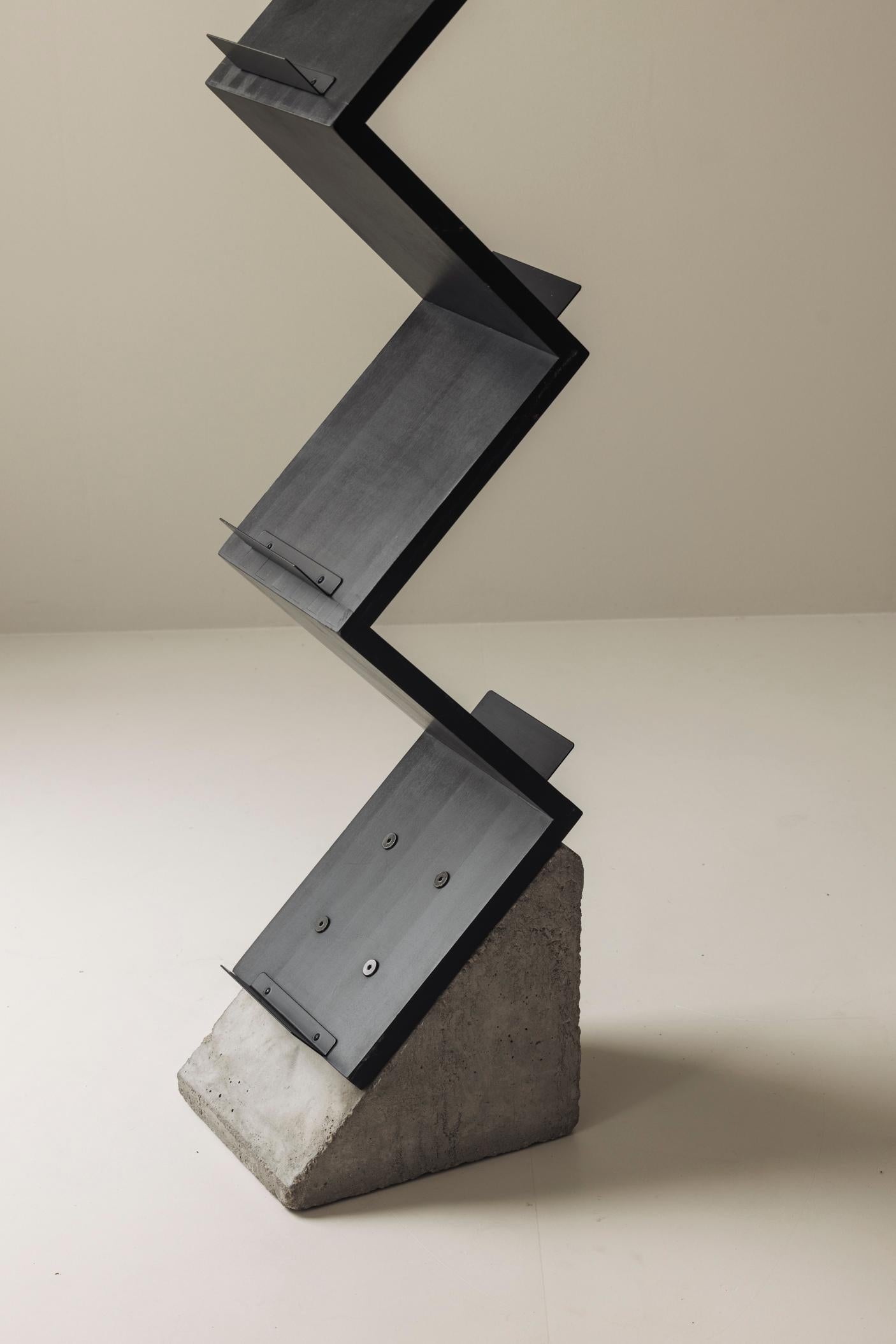 Magazine ‘Zink’ shelf by Jonas Bohlin for Källemo, Sweden 1984 In Good Condition For Sale In Antwerp, BE