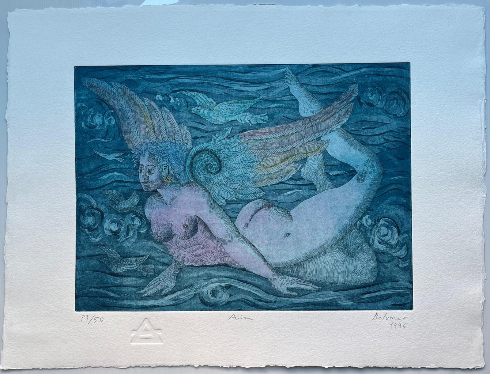 Magda Bolumar (Spain, 1936)
'Aire (Carpeta ""Los cuatro elementos"")', 1996
etching, aquatint on paper Rives BFK 300 g.
19.7 x 27.6 in. (50 x 70 cm.)
Edition of 50
Unframed
ID: BOL1268-003-050_1
Hand-signed by