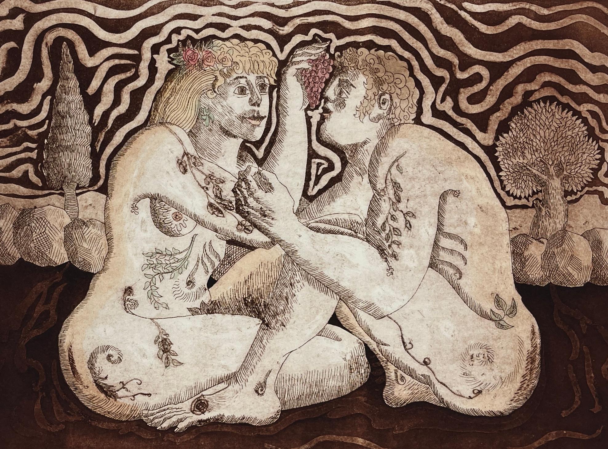 Magda Bolumar Artista spagnola 1996 Incisione firmata Collezione Elementi 4 di 4 in vendita 5