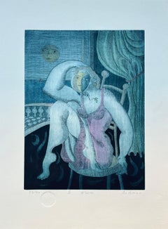 Magda Bolumar, spanische Künstlerin 1997, handsignierte Gravur-Kollektion, Mond 1 von 4