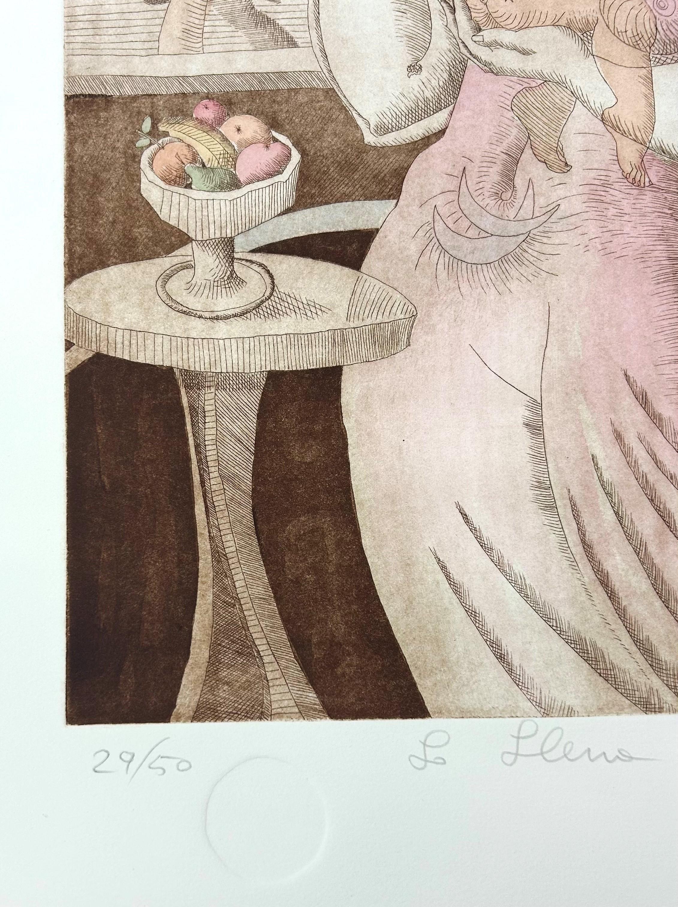 Magda Bolumar, artiste espagnole, gravure signée à la main, collection Moon, 1997, 3 sur 4 en vente 2