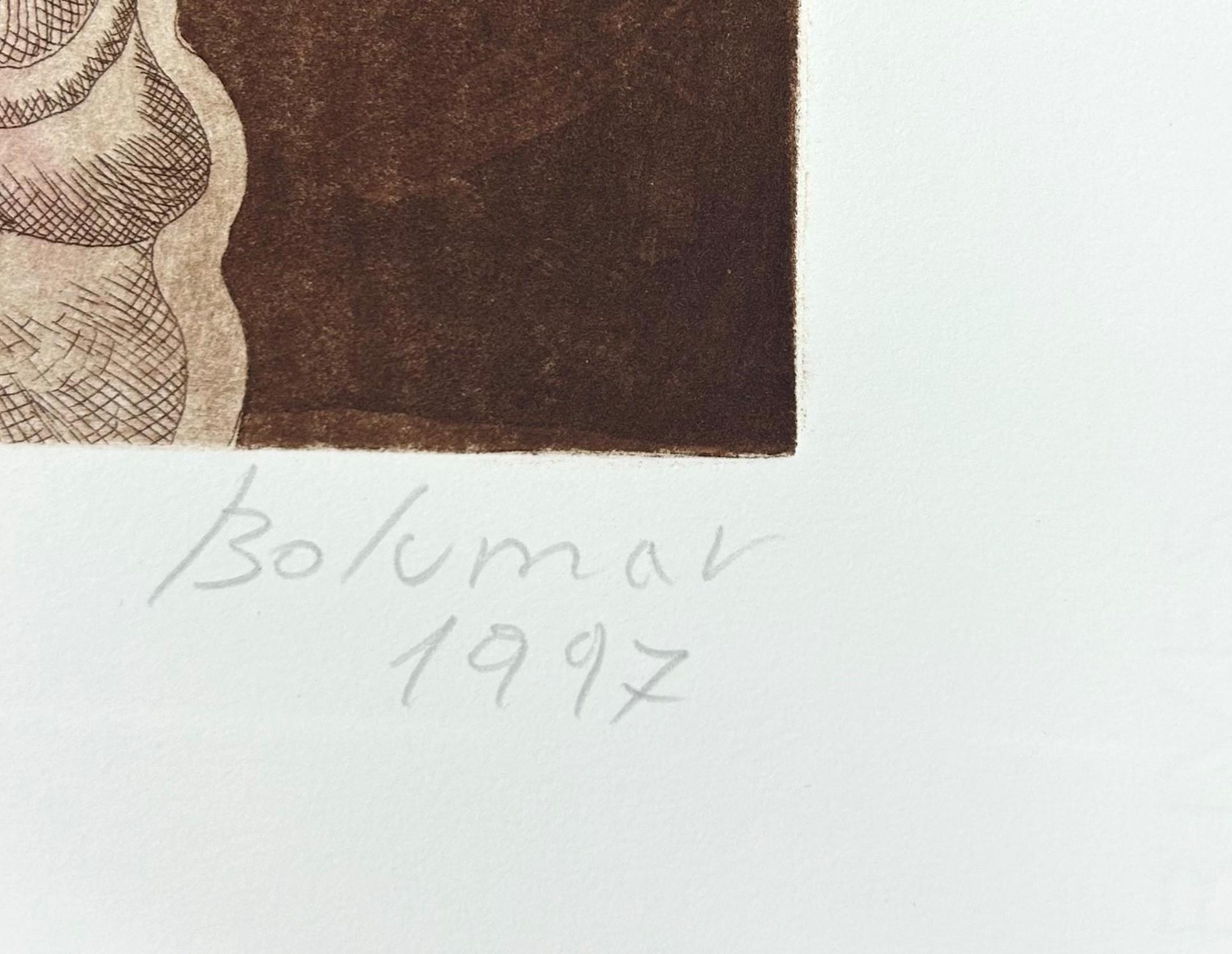 Magda Bolumar, artiste espagnole, gravure signée à la main, collection Moon, 1997, 3 sur 4 en vente 3