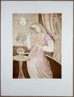 "La Llena" 1997 (Full Moon Collection 3 of 4) Spanish Artist Signed engraving