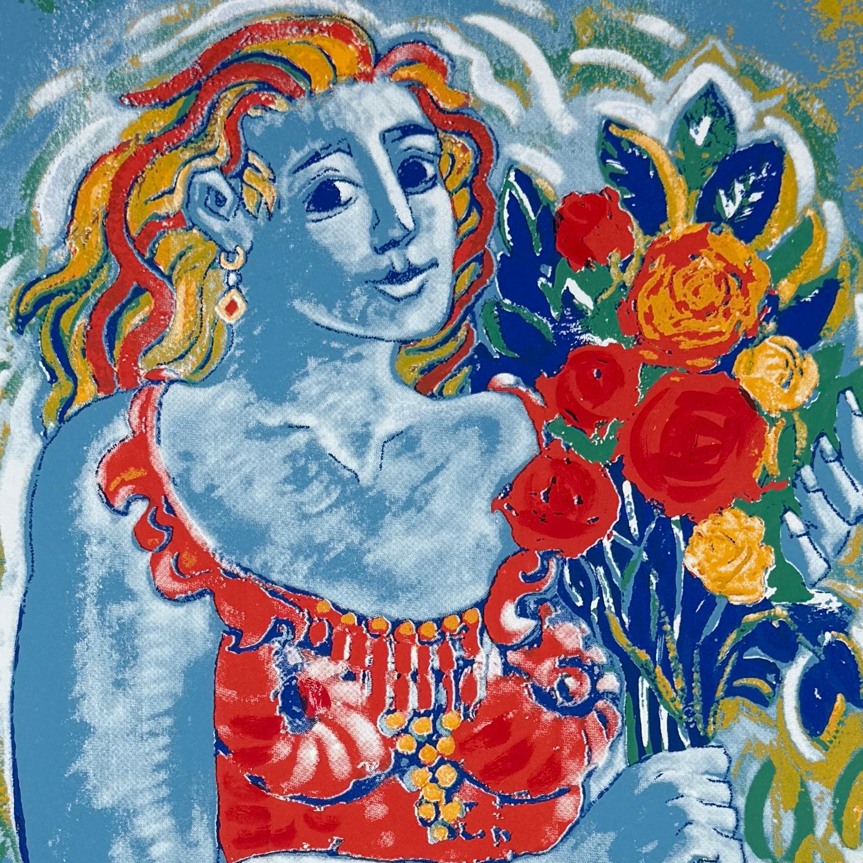 Collection 4 Seasons signée, gravure originale d'une artiste espagnole, printemps 1995 - Print de Magda Bolumar