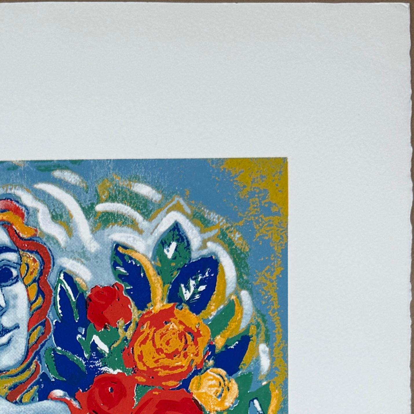 Collection 4 Seasons signée, gravure originale d'une artiste espagnole, printemps 1995 en vente 1