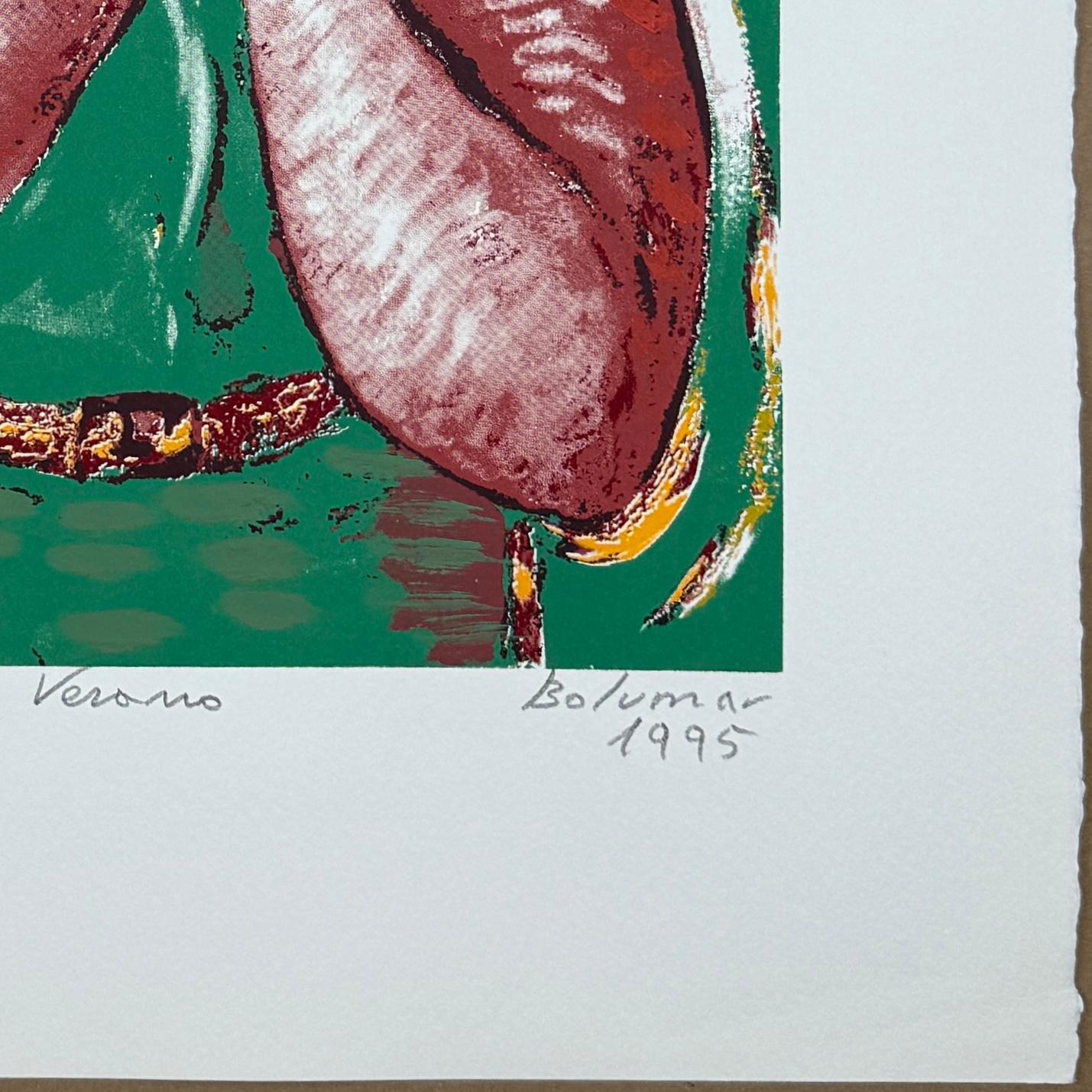 Collection d'été 1995, 4Seasons, signée, gravure originale d'une femme espagnole - Contemporain Print par Magda Bolumar