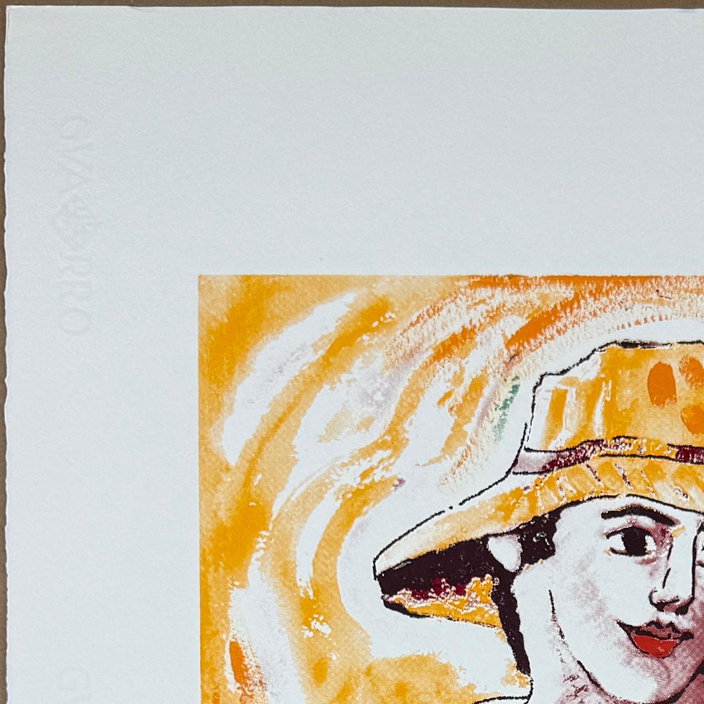Collection d'été 1995, 4Seasons, signée, gravure originale d'une femme espagnole en vente 1
