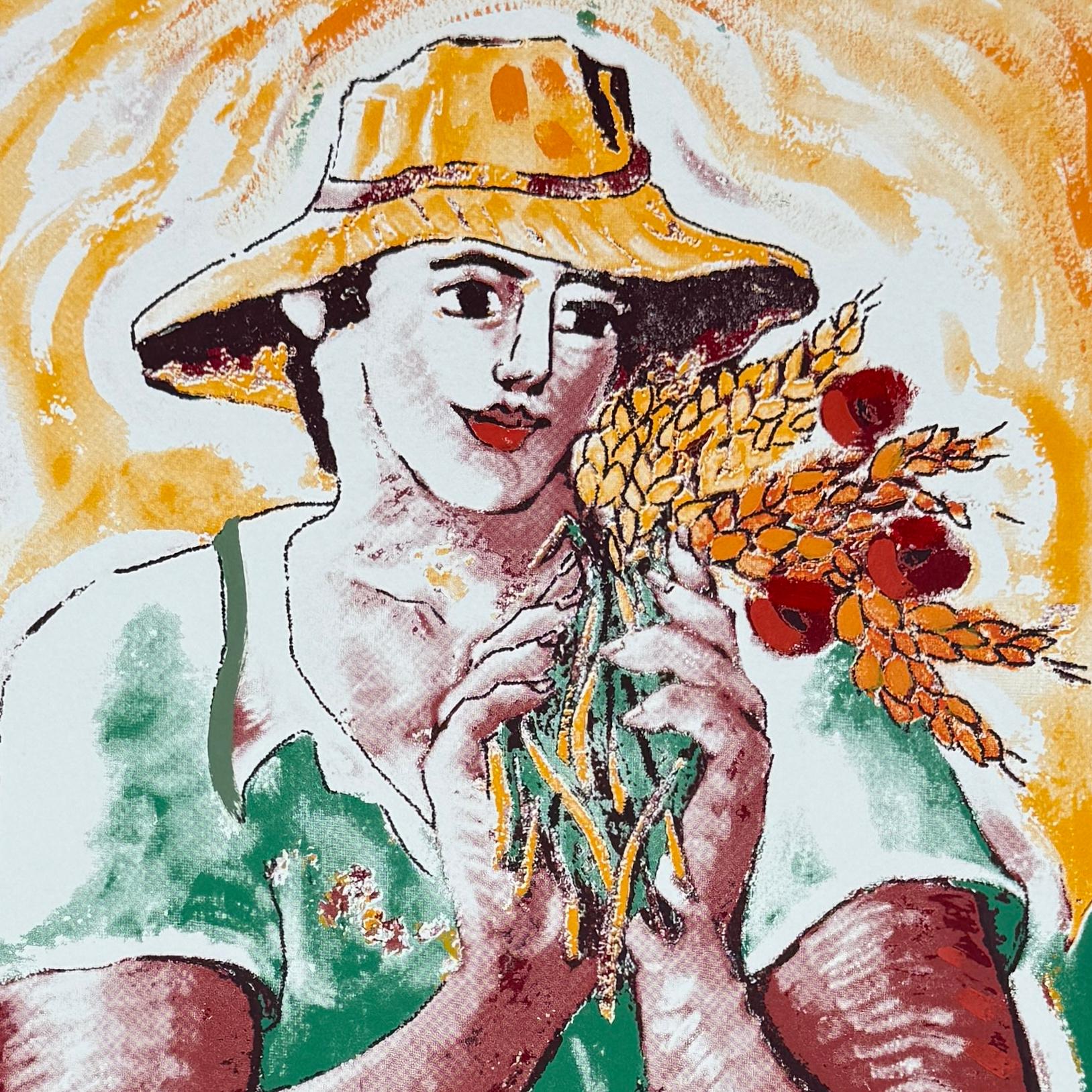 Collection d'été 1995, 4Seasons, signée, gravure originale d'une femme espagnole en vente 3