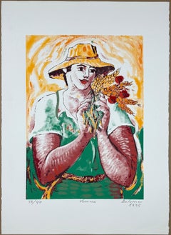 Summer 1995 Collection 4Seasons Signed Original Engraving Spanish Woman Artist