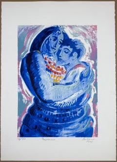 Winter 1995 Collection 4 Seasons Signed Original Engraving Spanish Woman Artist