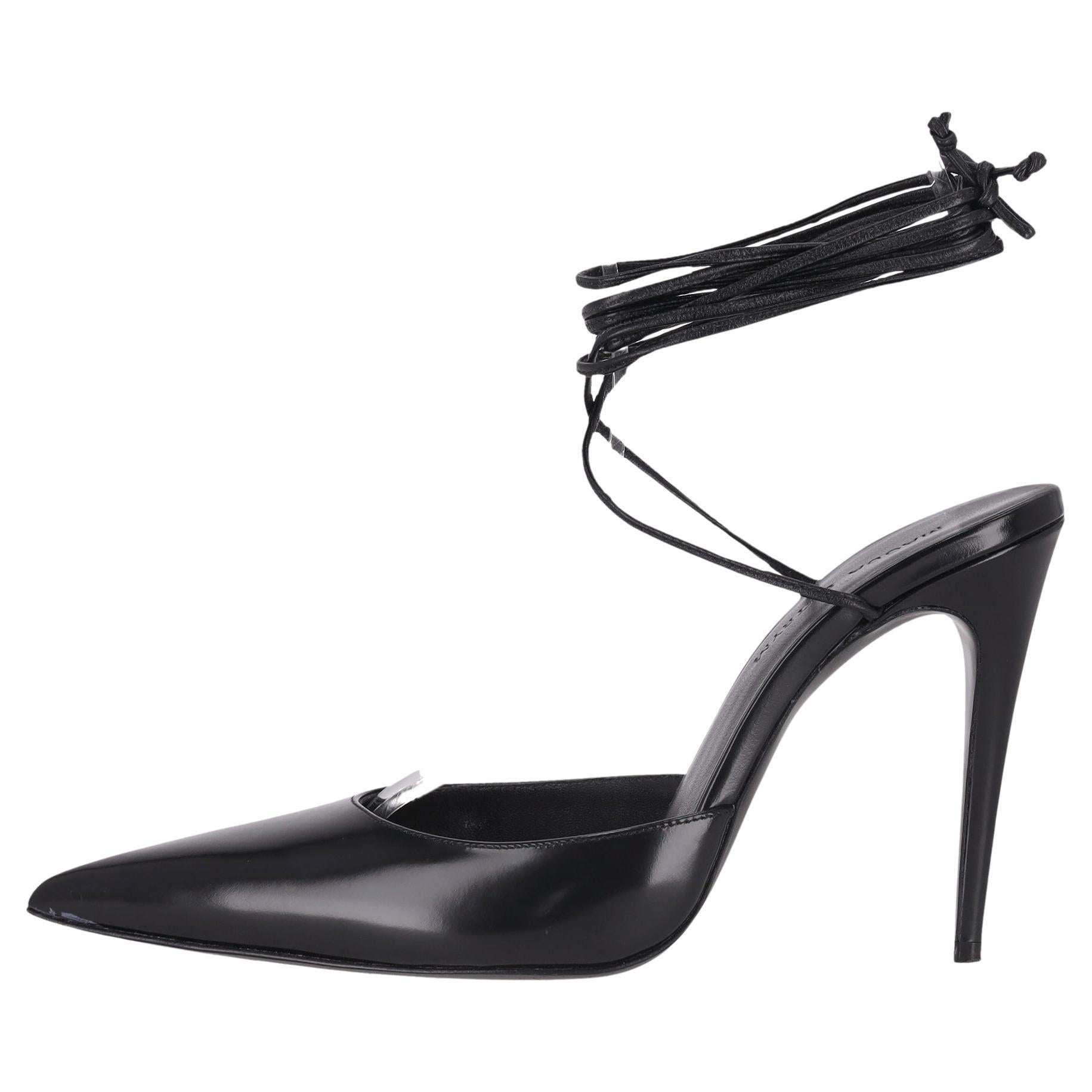 Magda Butrym - Talons aiguilles en cuir à nouer à la cheville