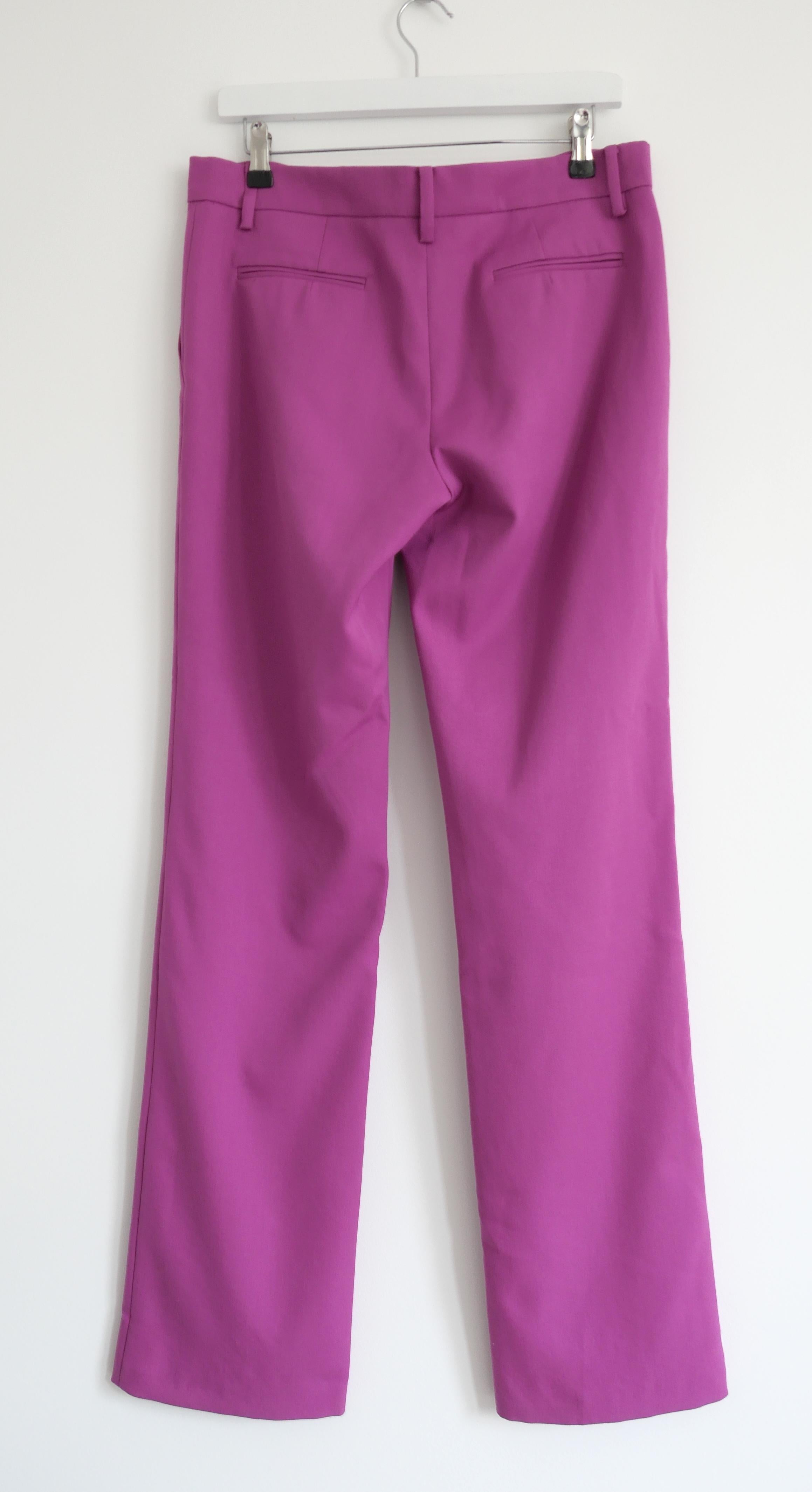 Rose Magda Butrym pantalon tailleur ouvert rose violet en vente