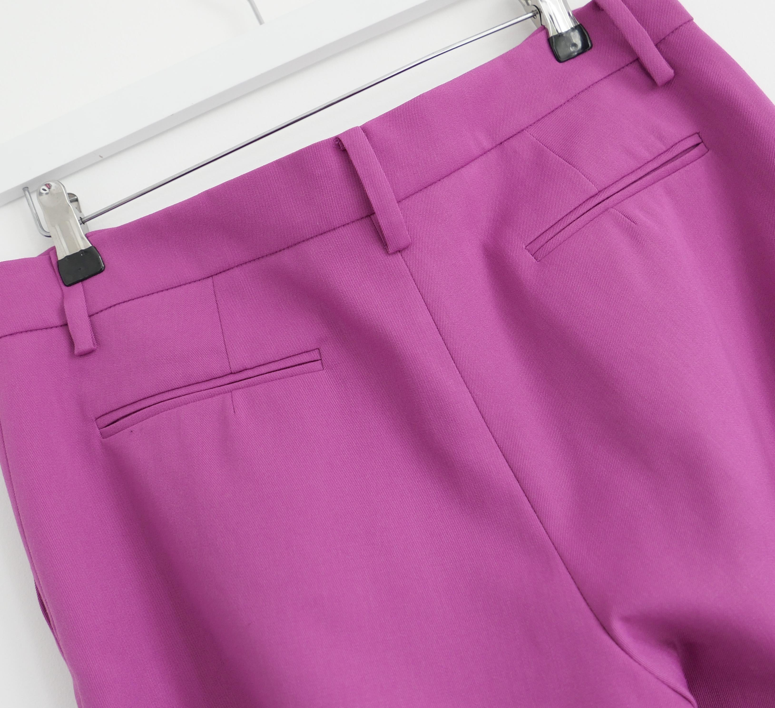 Magda Butrym pantalon tailleur ouvert rose violet Excellent état - En vente à London, GB