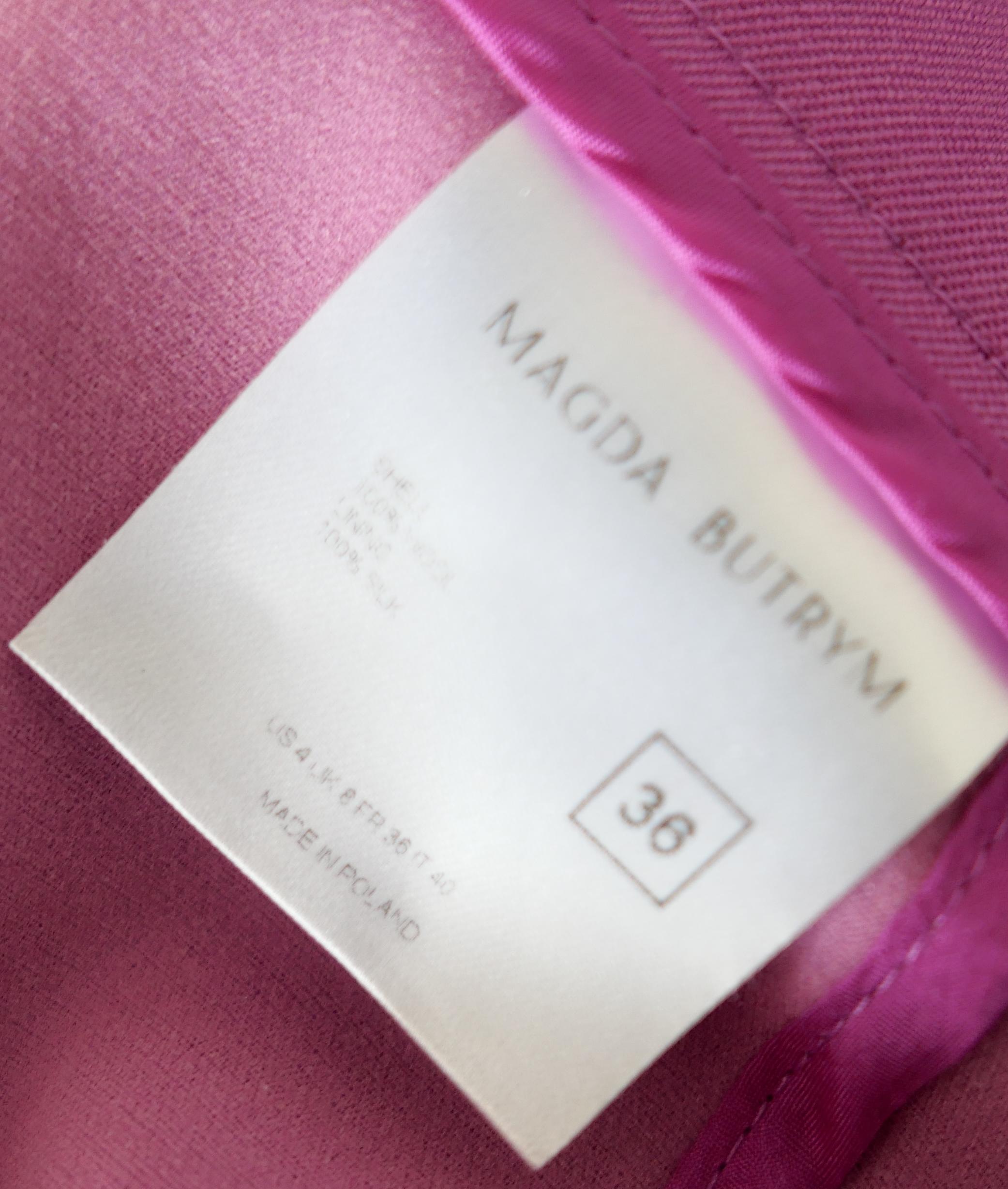 Magda Butrym pantalon tailleur ouvert rose violet en vente 1