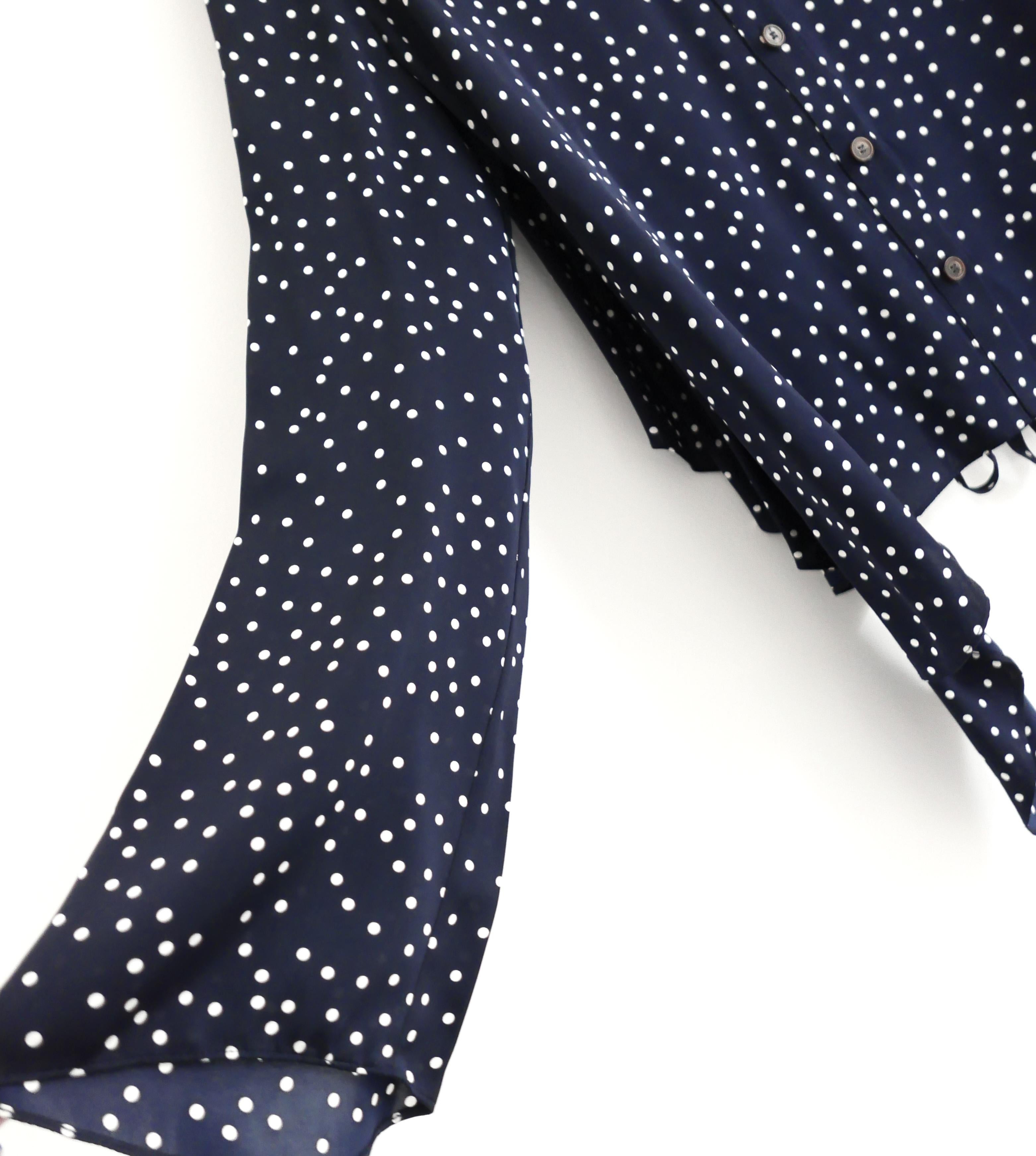 Blusa de seda de lunares Magda Butrym Orleans Negro en venta