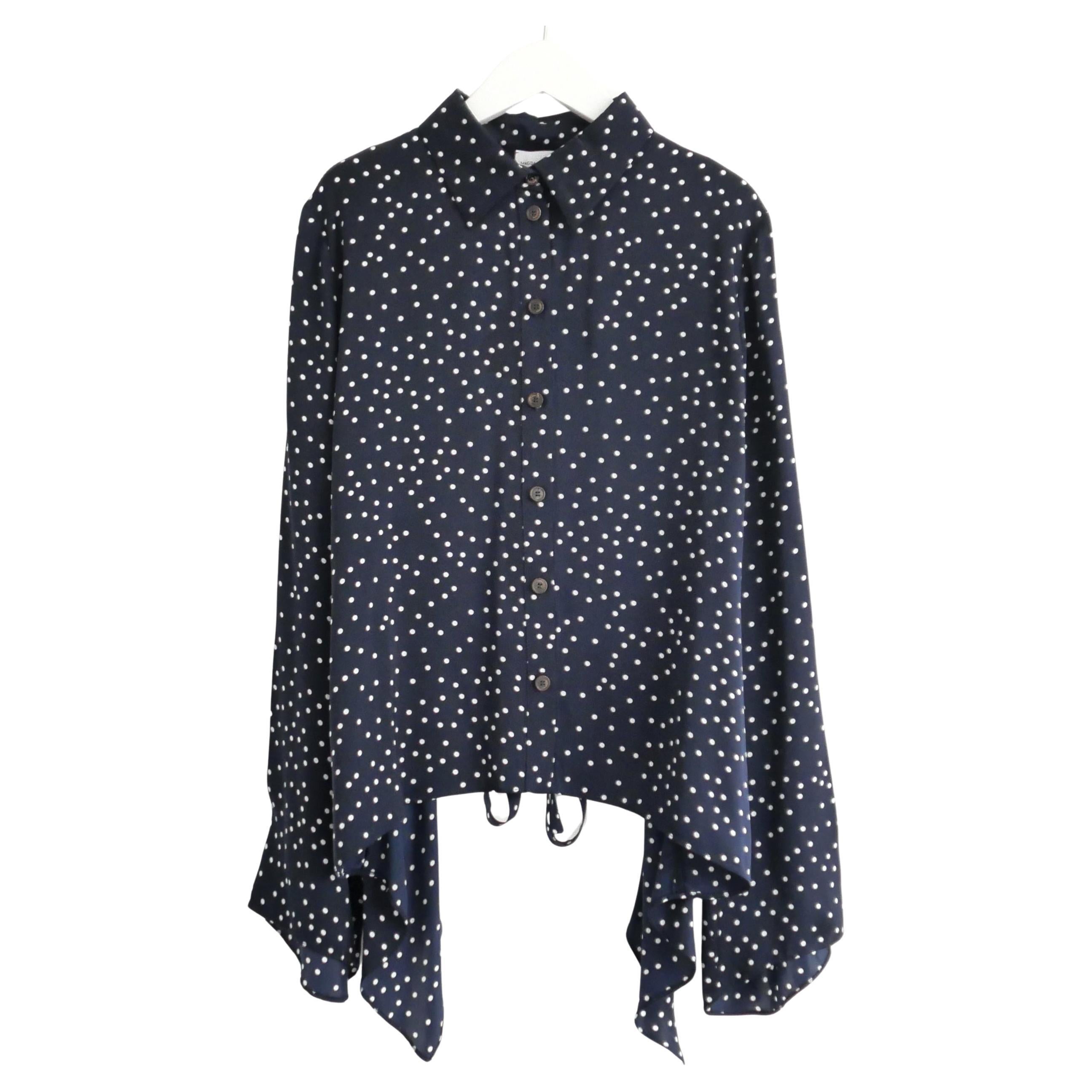 Magda Butrym Orleans Polka Dot Silk Blouse
