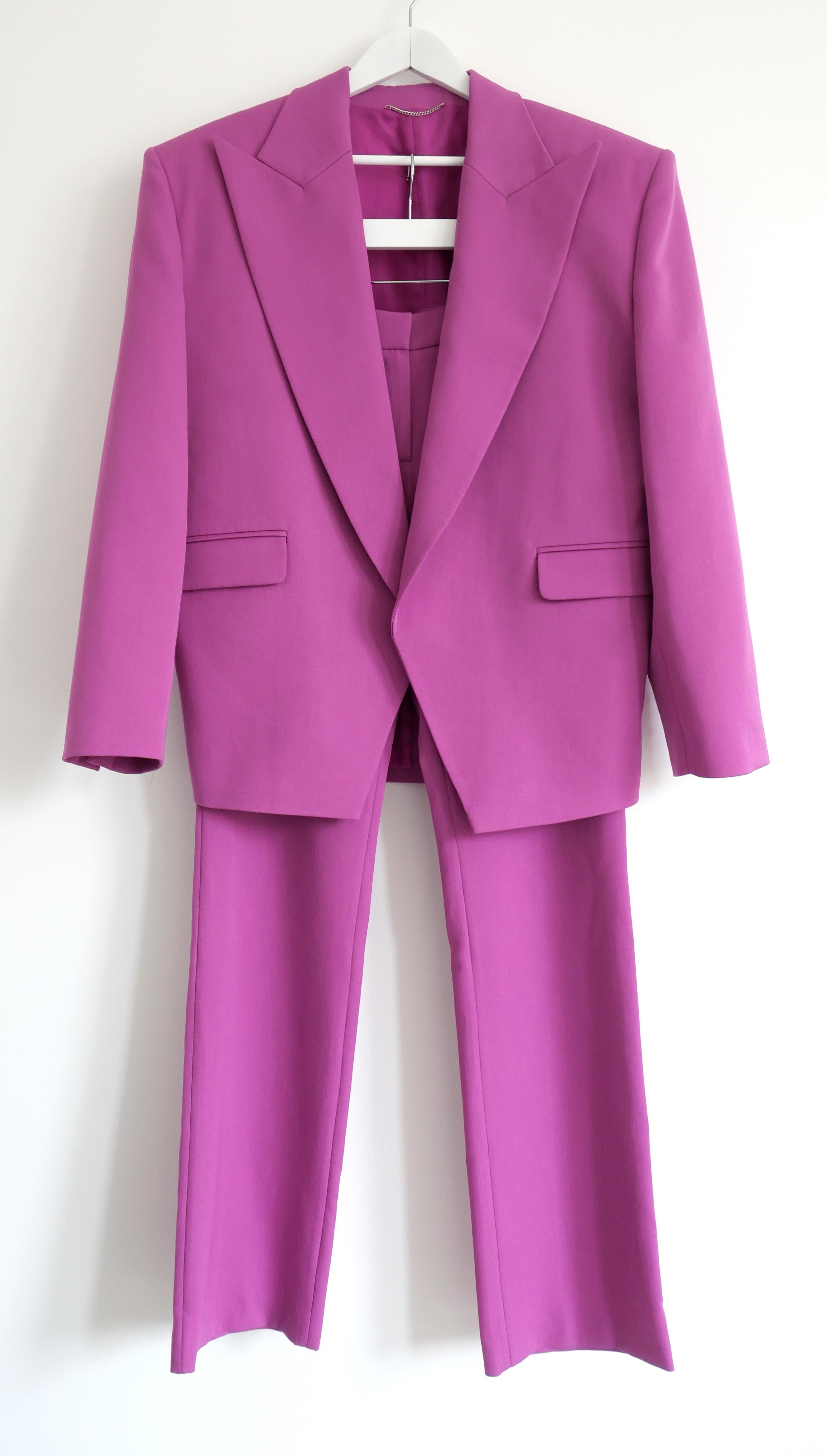 Magda Butrym Oversized Wool Blazer Violet Pink For Sale 6