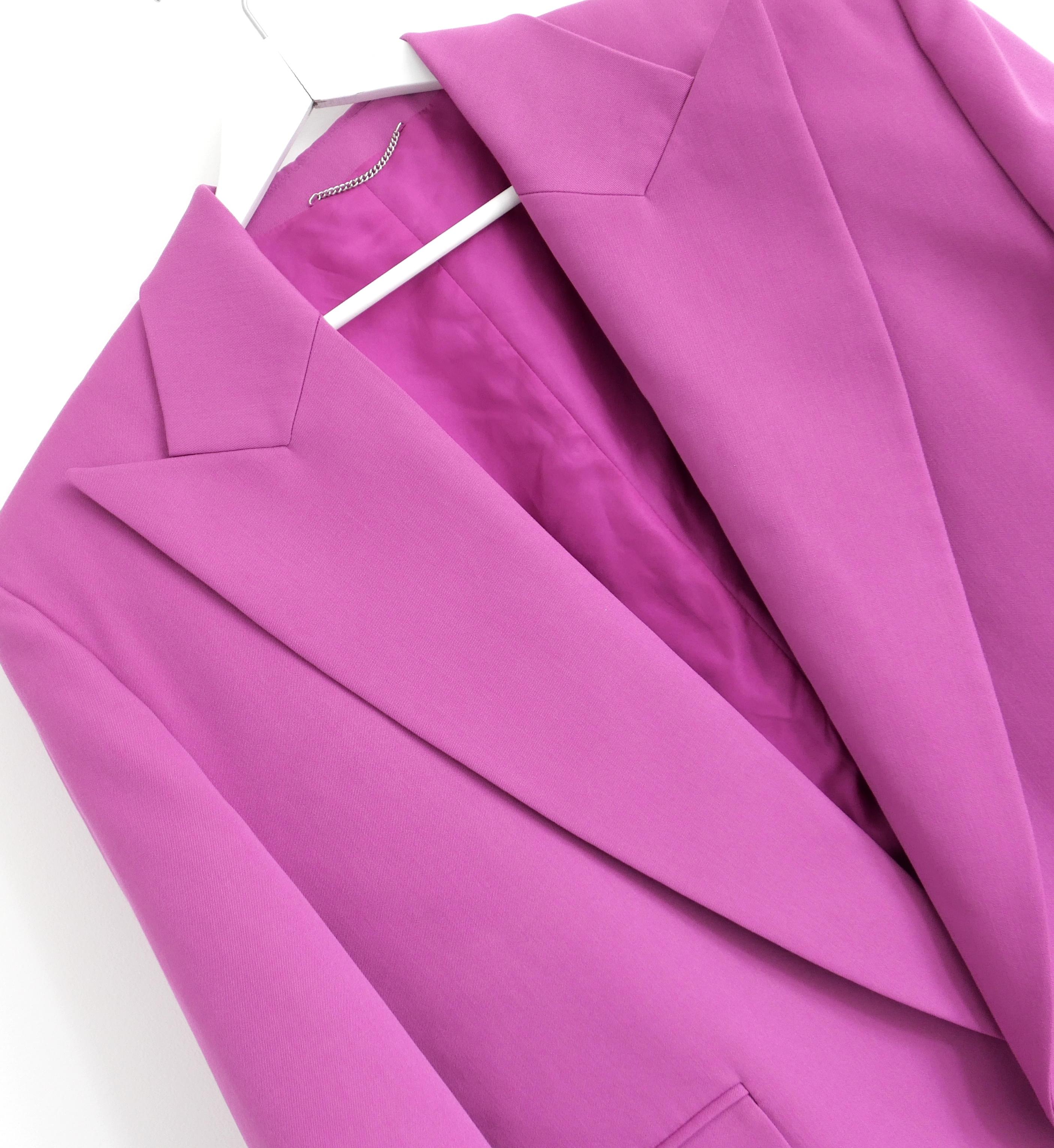 Women's Magda Butrym Oversized Wool Blazer Violet Pink For Sale