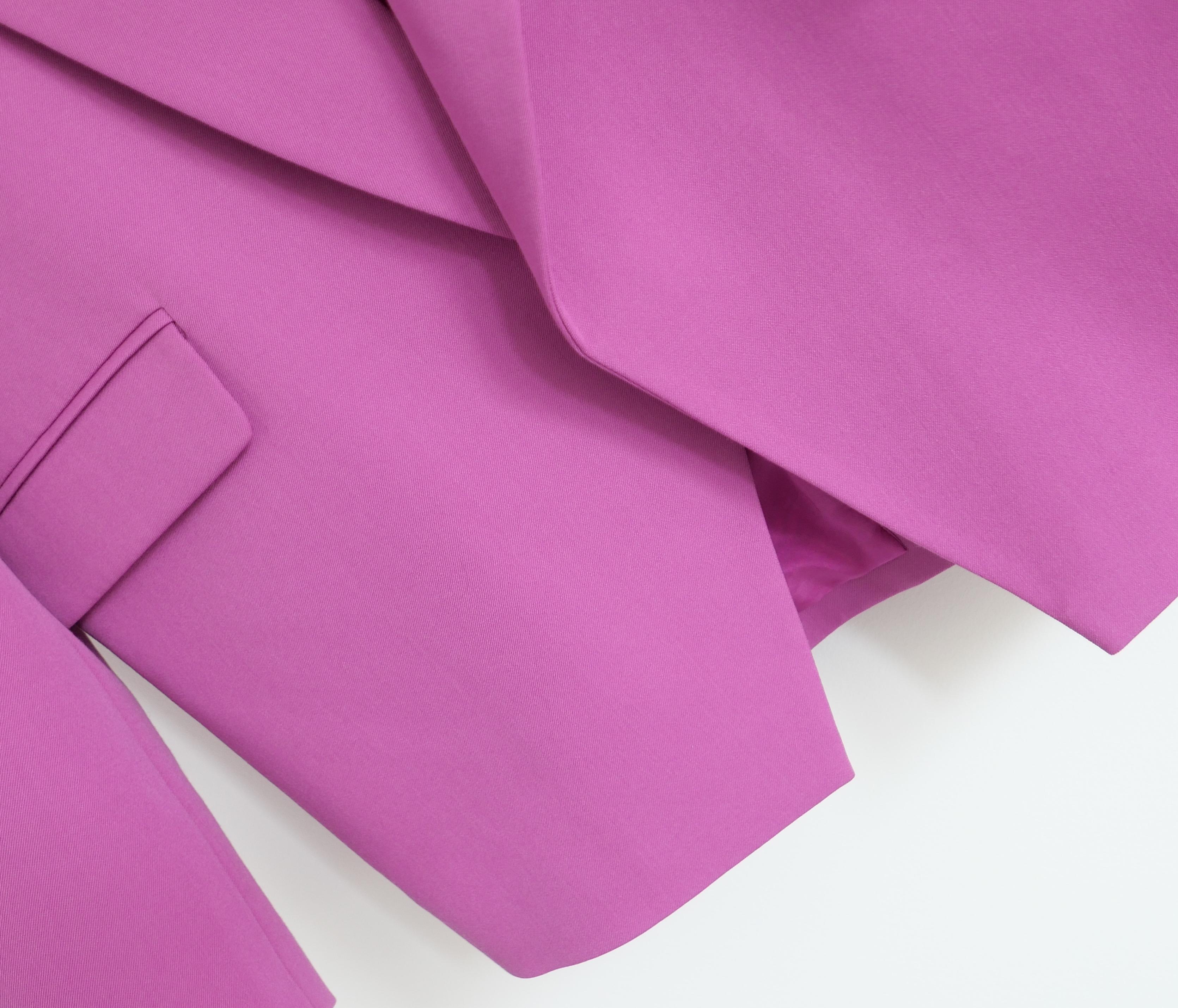 Magda Butrym Oversized Wool Blazer Violet Pink For Sale 1