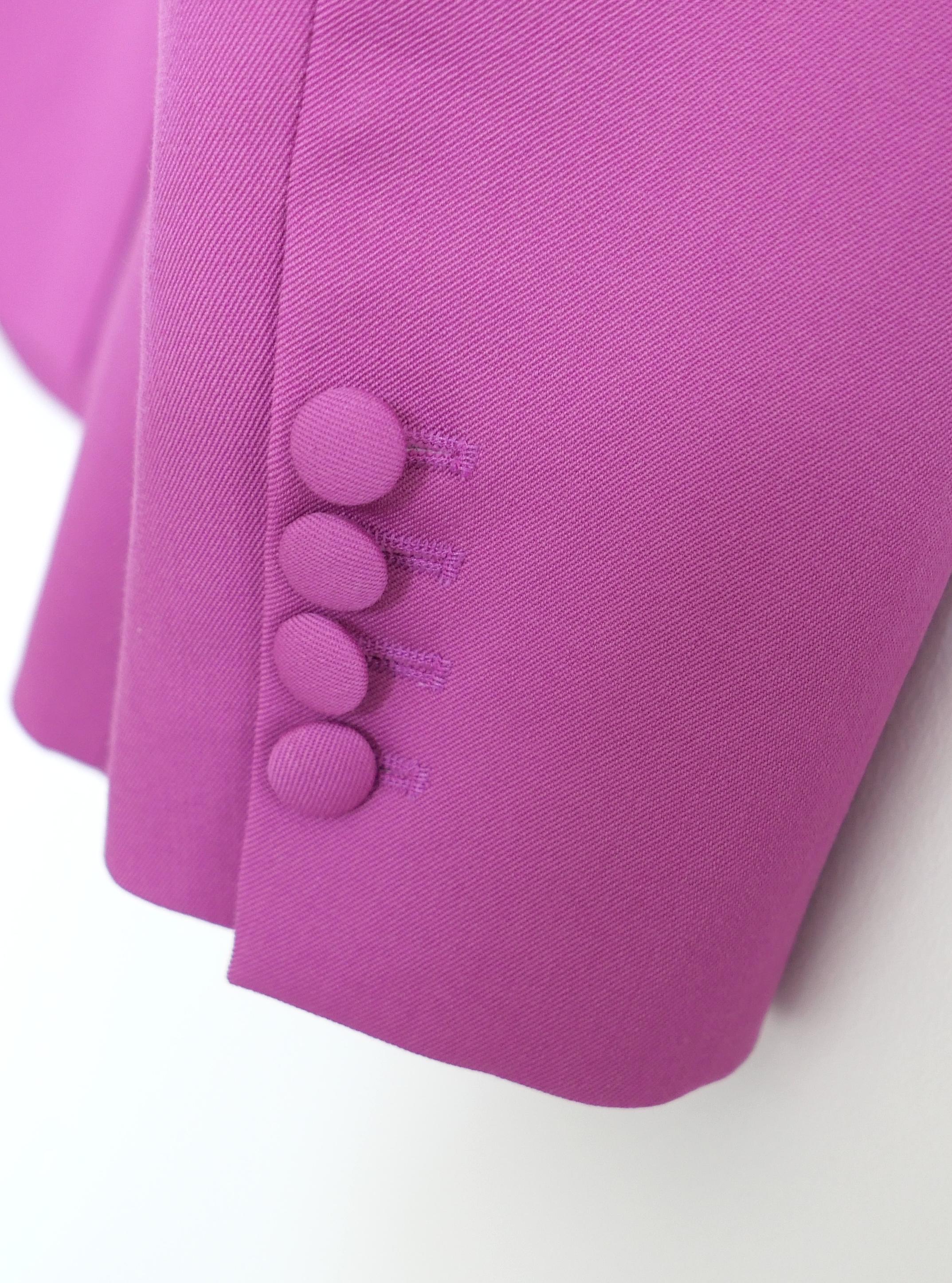 Magda Butrym Oversized Wool Blazer Violet Pink For Sale 2