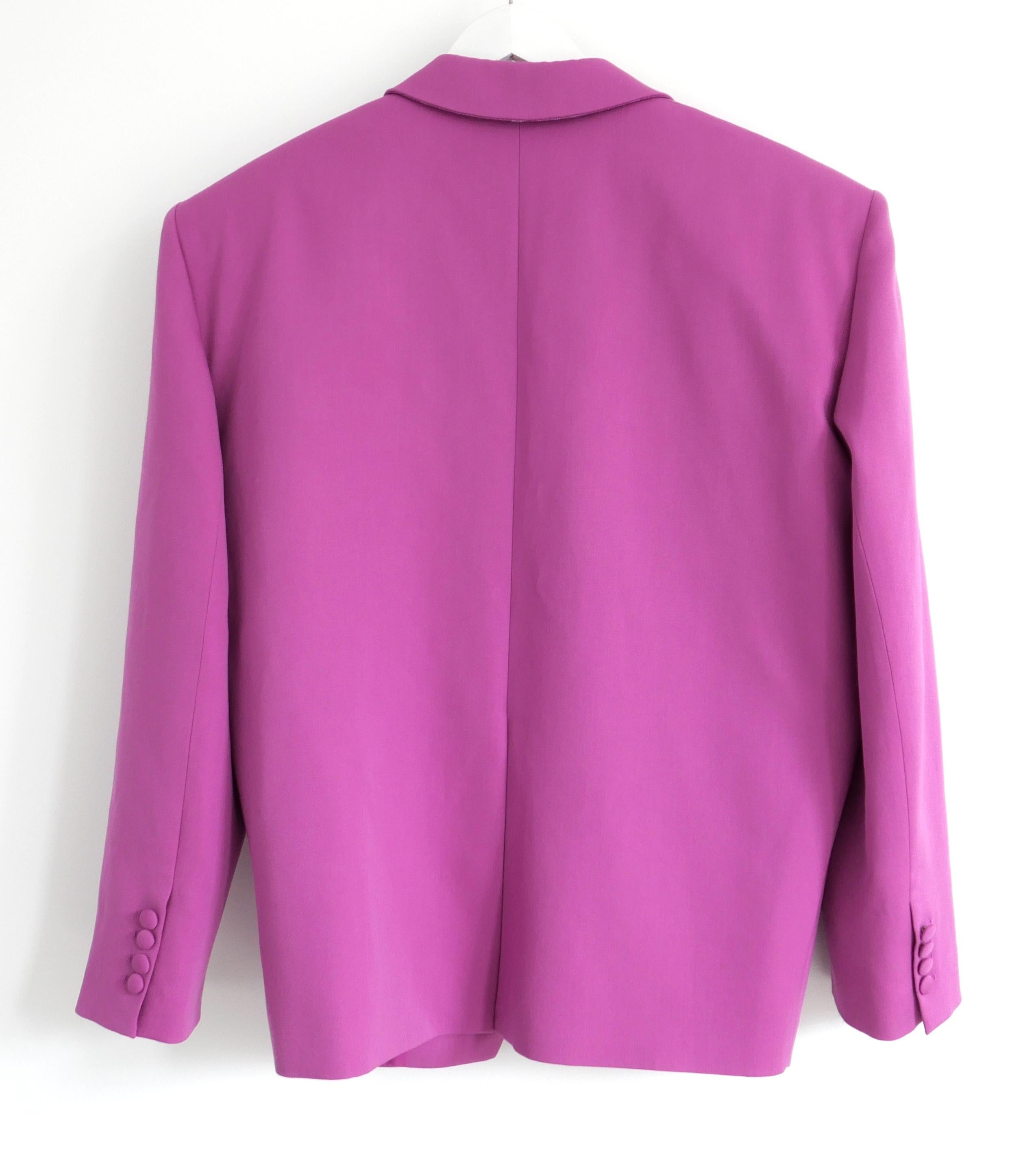 Magda Butrym Oversized Wool Blazer Violet Pink For Sale 5