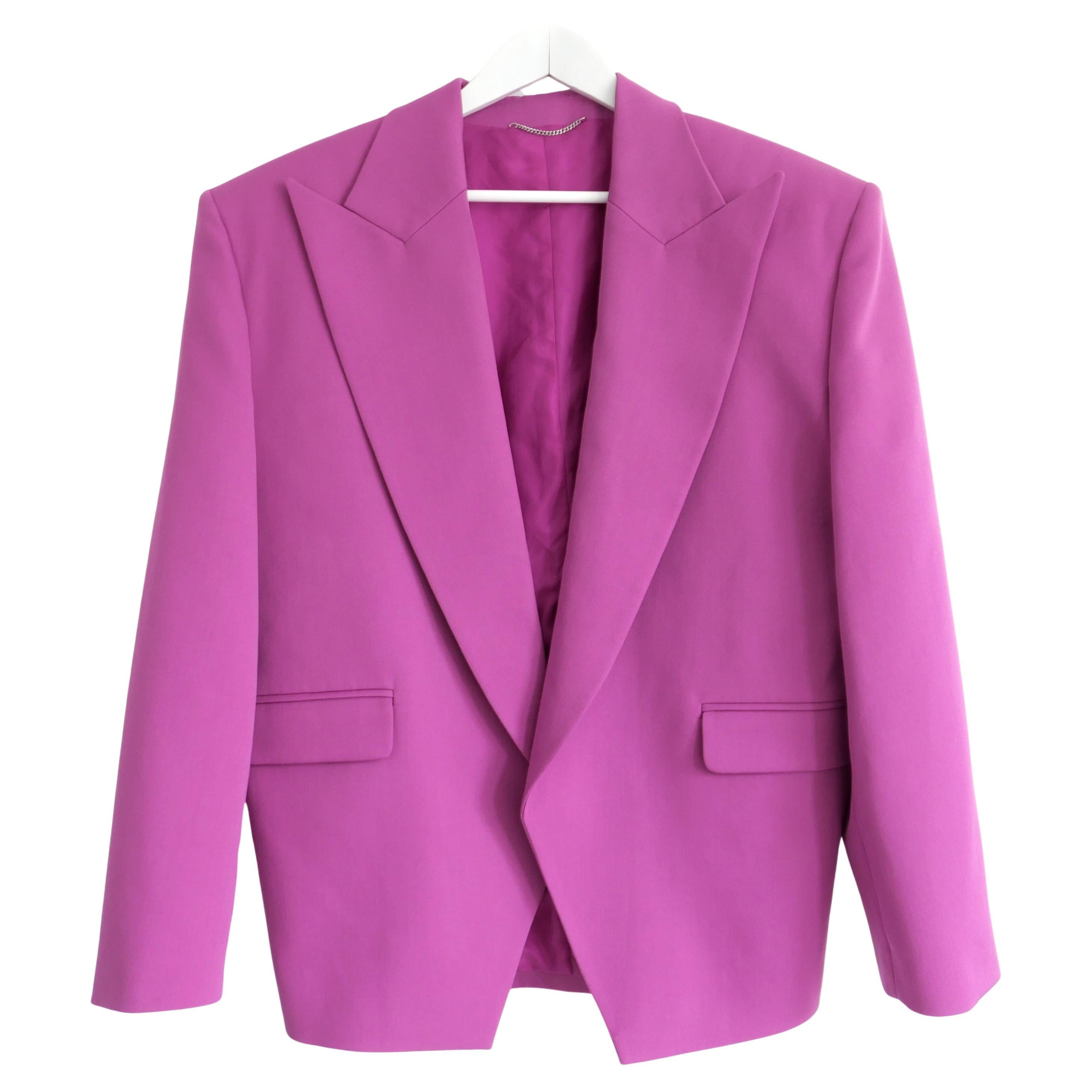 Magda Butrym Oversized Wool Blazer Violet Pink For Sale