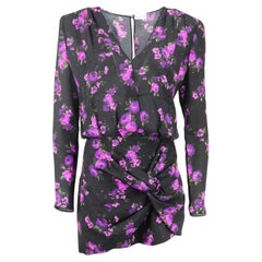 Magda Butrym Pesaro Floral Print Silk Mini Dress FR 40 UK 12