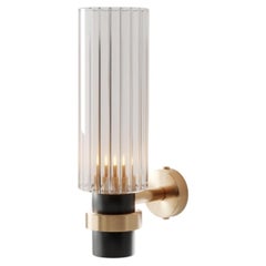 Magda I Wall Lamp in Brass, Aluminum & Fluted Glass by Studio Marine Breynaert