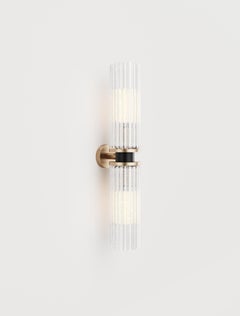 Magda IV Wall Lamp in Brass, Aluminum & Fluted Glass by Studio Marine Breynaert