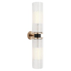 Magda IV Wall Lamp in Brass, Aluminum & Fluted Glass by Studio Marine Breynaert