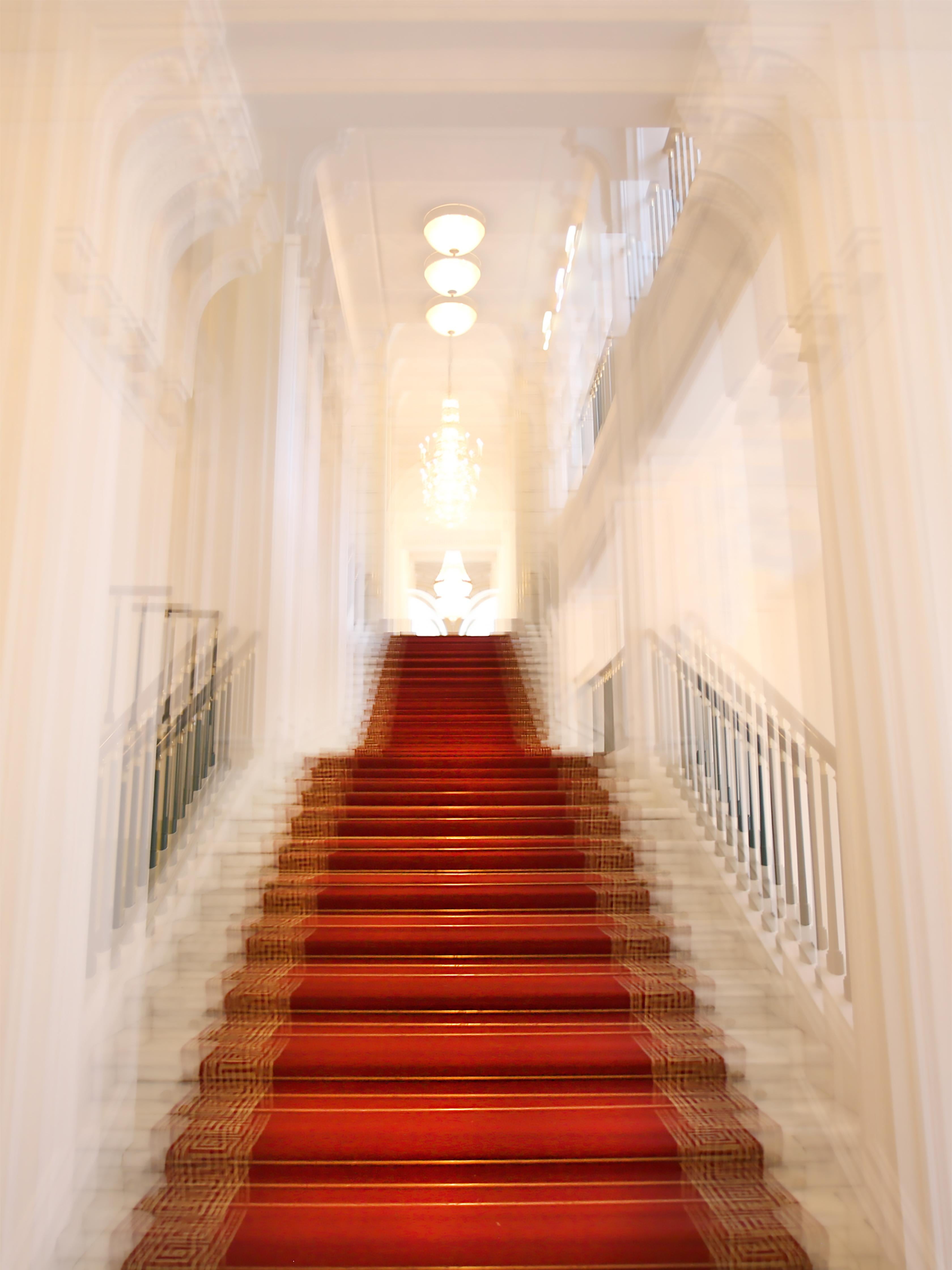 Magda Von Hanau Abstract Photograph - Albertina Palace Up Stairs. Abstract architectural limited edition color photo