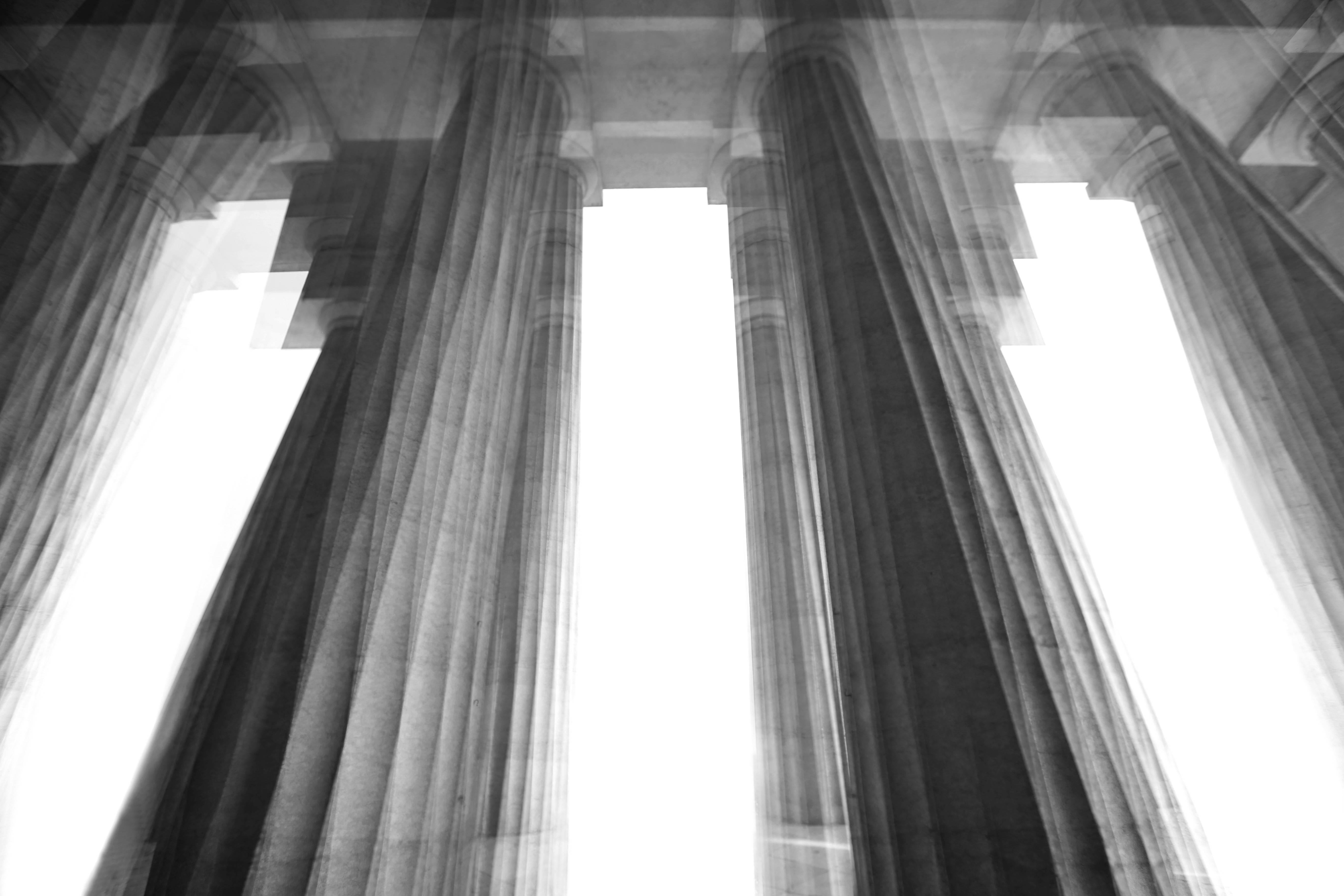 Magda Von Hanau Abstract Photograph - Palladio Temple, Architectural limited edition Black and white  photograph