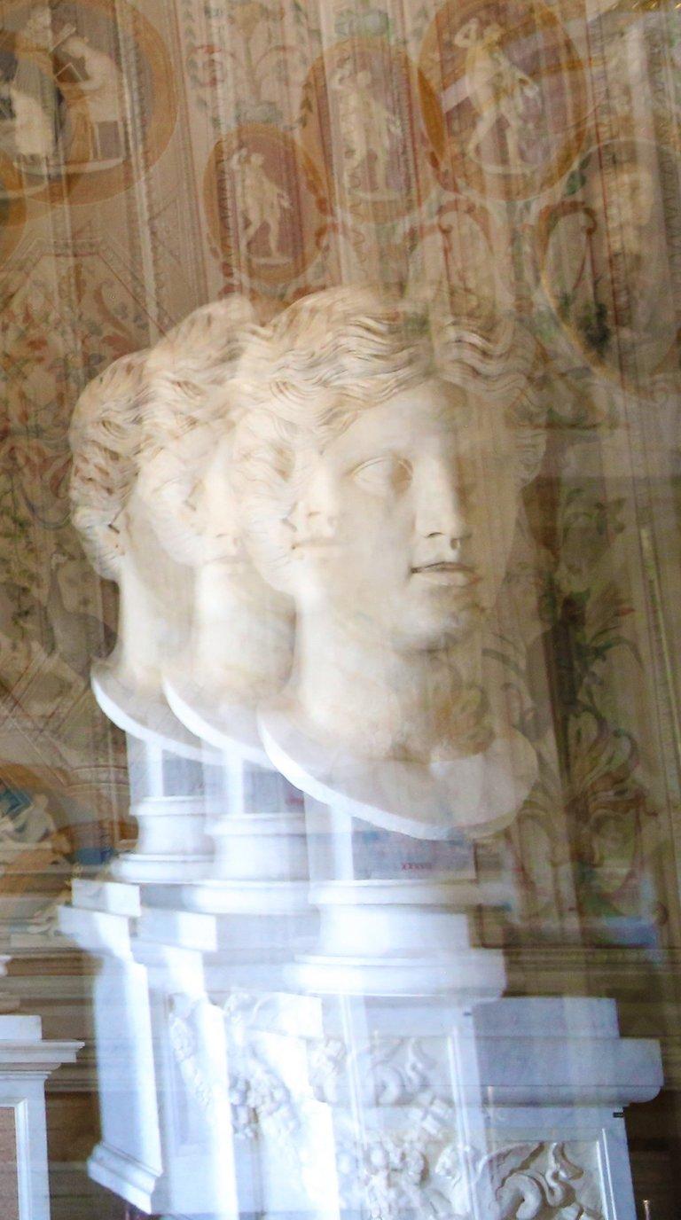 Villa Borghese Diptych  - Gray Abstract Photograph by Magda Von Hanau