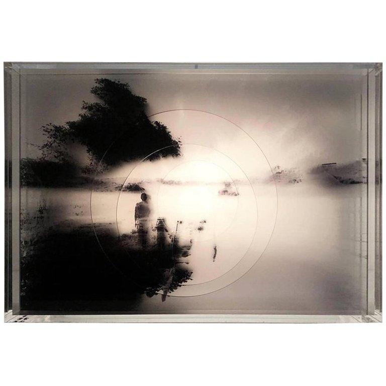 Memory Box, Series. Wall Sculpture light boxes made multiple exposure photograph For Sale 2