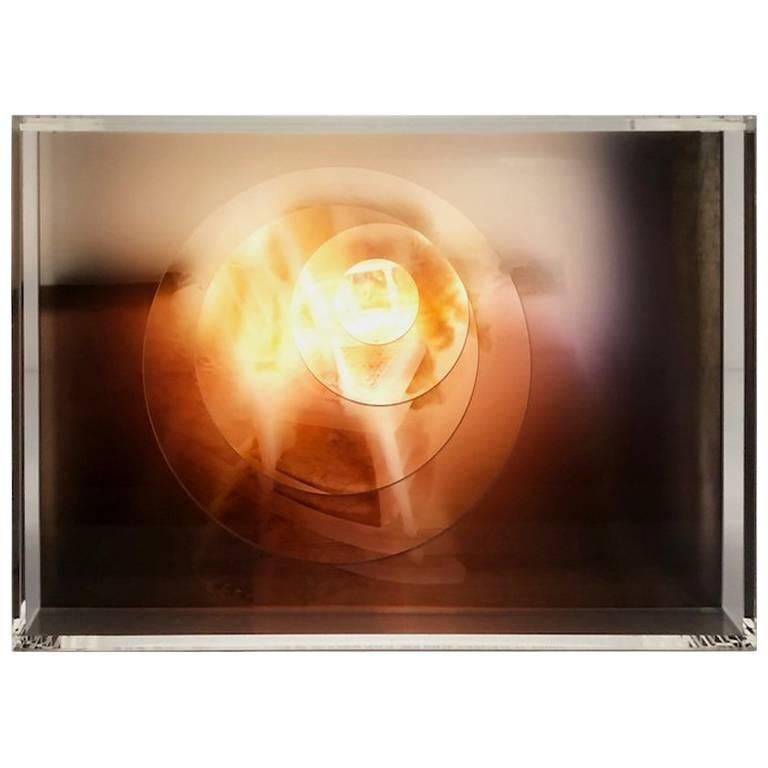 Memory Box, Series. Wall Sculpture light boxes made multiple exposure photograph For Sale 3