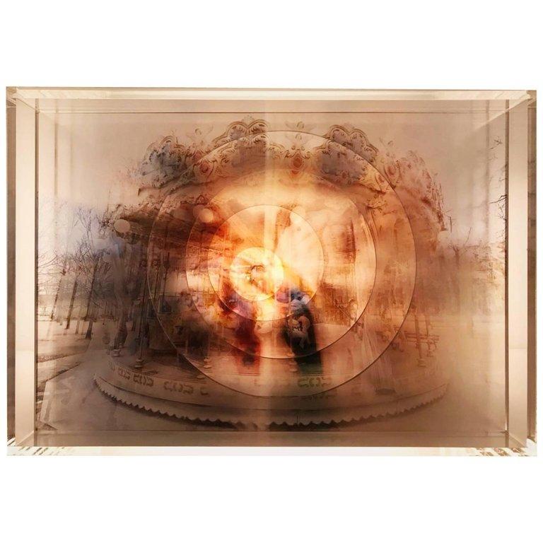 Memory Box, Series. Wall Sculpture light boxes made multiple exposure photograph For Sale 4