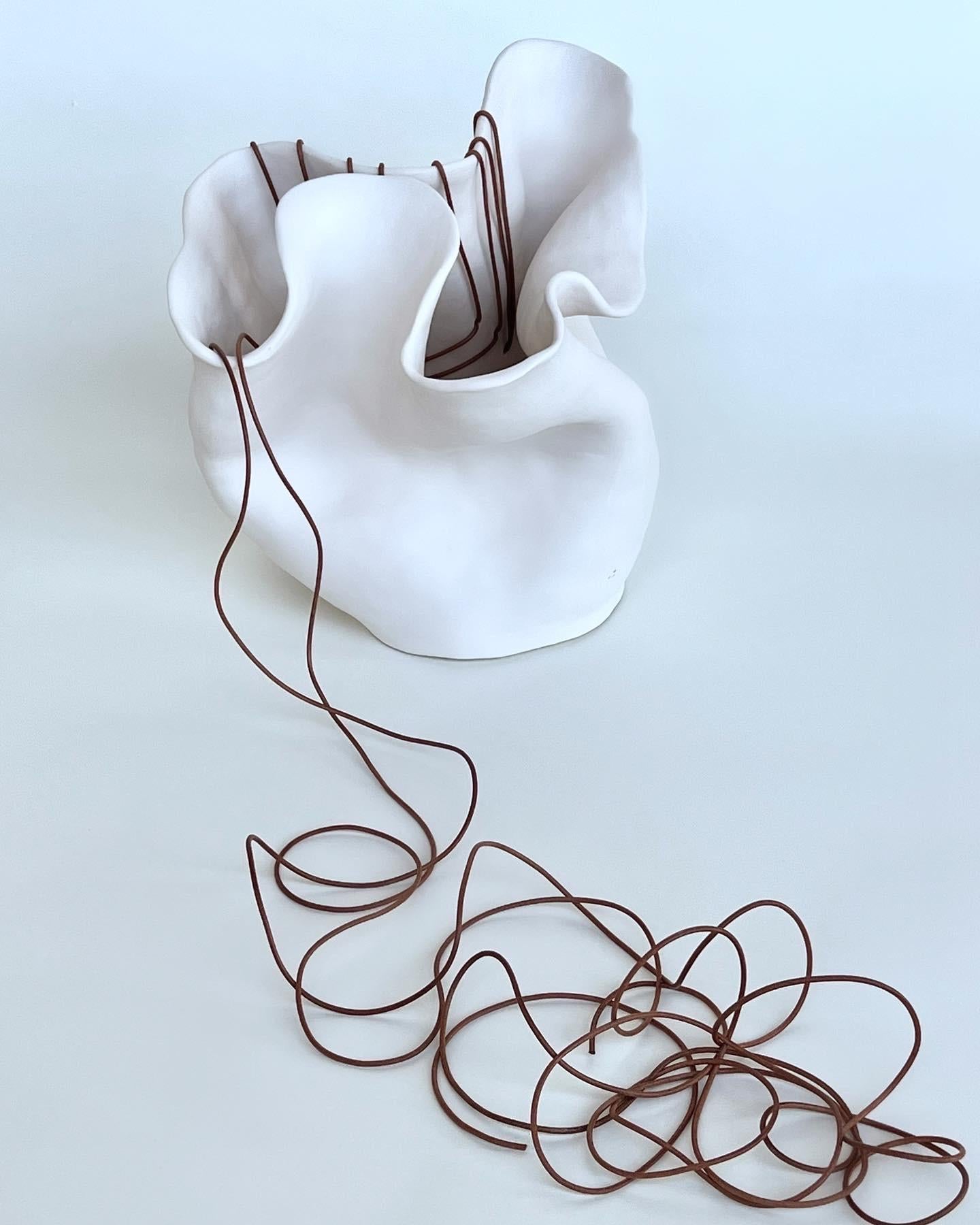 Magda Von Hanau Abstract Sculpture - Nero. From Visceral Series. Sculpture 