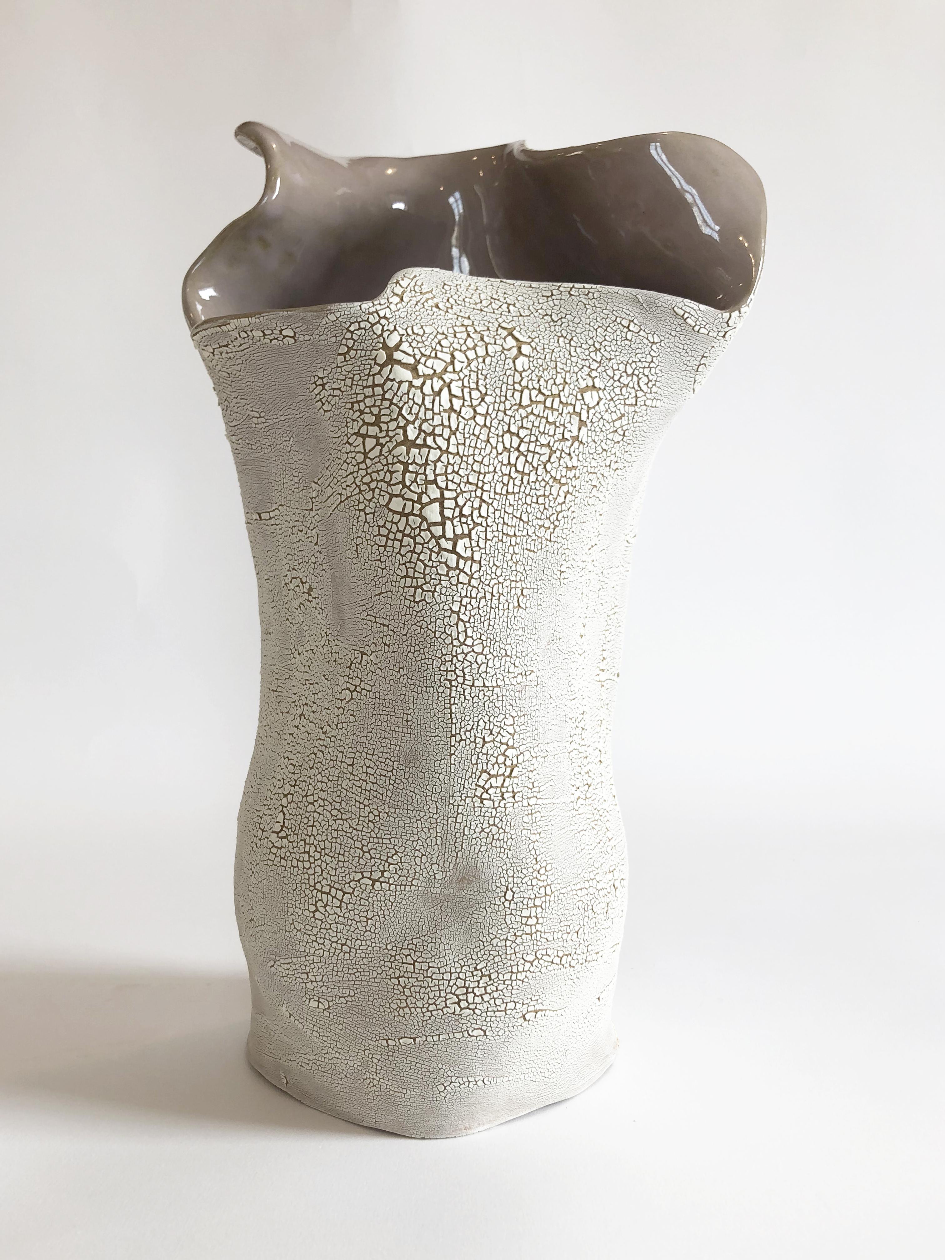 Visceral V. Glaze ceramic sculpture - Sculpture by Magda Von Hanau