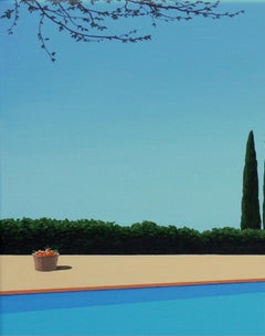 A basket of tangerines - landscape painting