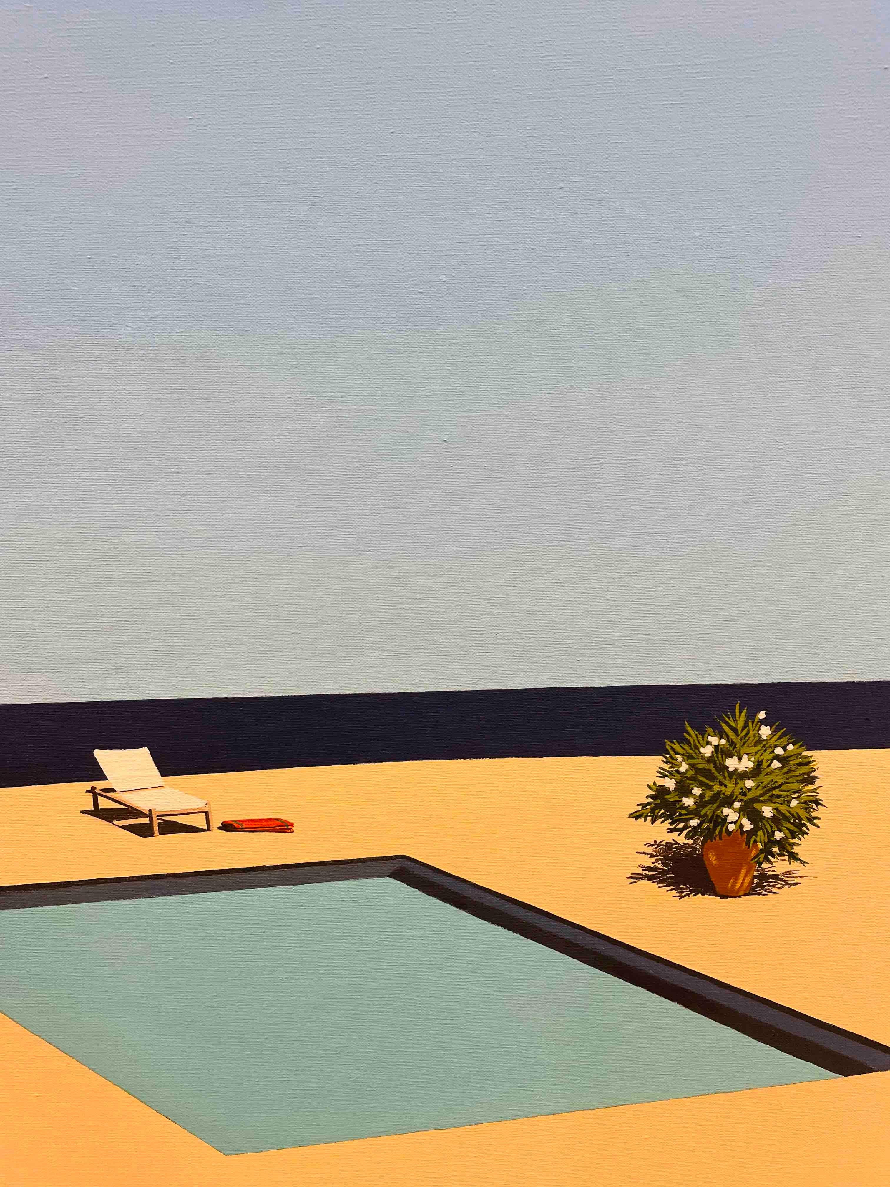 A pool with a view - landscape painting 1