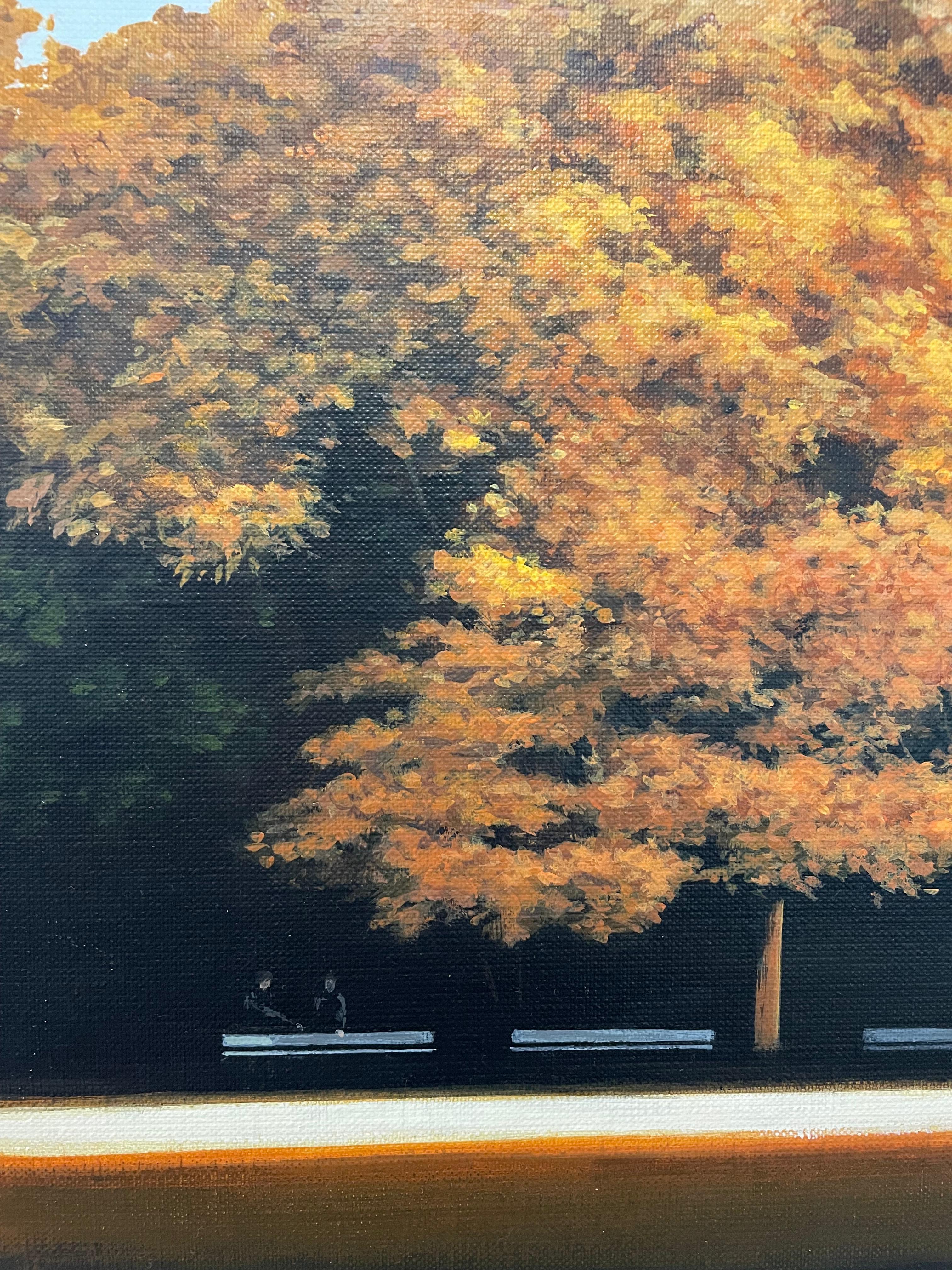 Paisaje de otoño - pintura de paisaje en venta 2