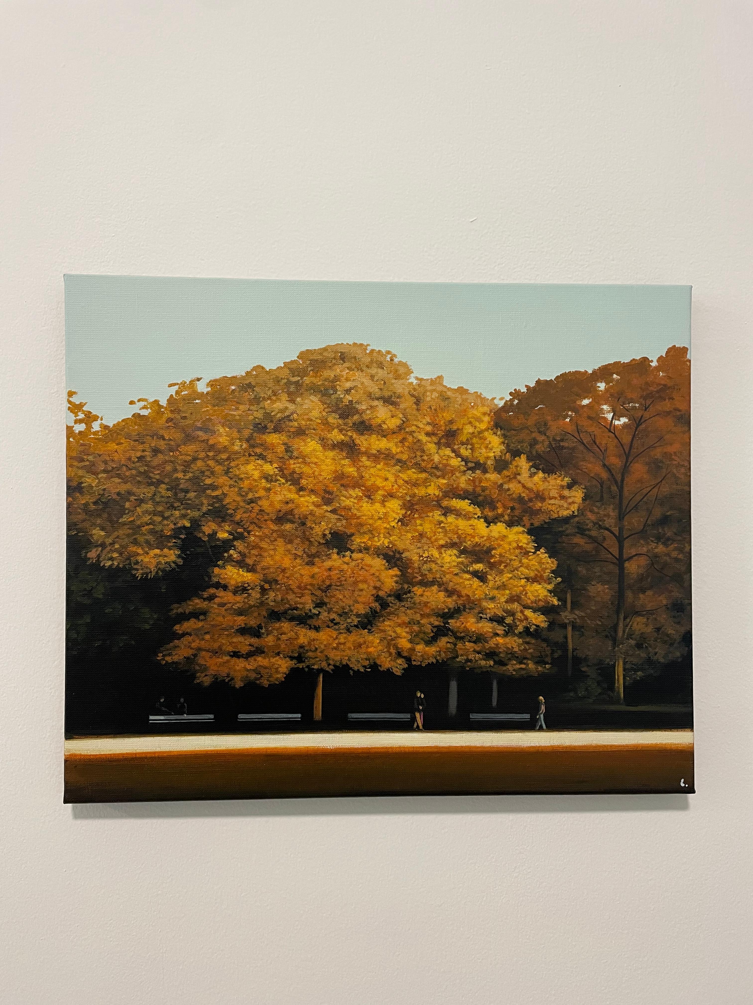 Figurative Painting de Magdalena Laskowska - Paisaje de otoño - pintura de paisaje