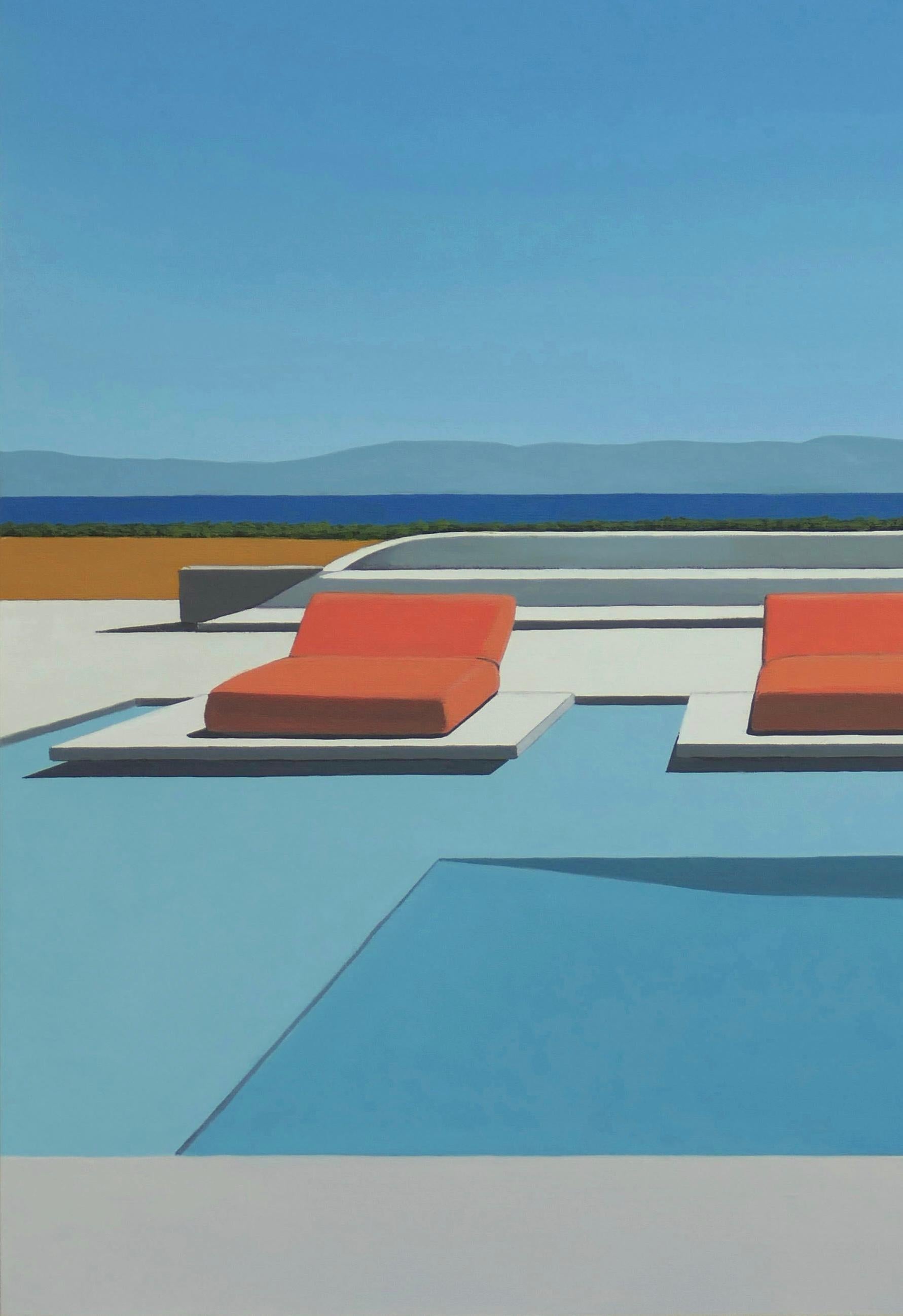 Geometrie III – Landschaftsmalerei – Painting von Magdalena Laskowska
