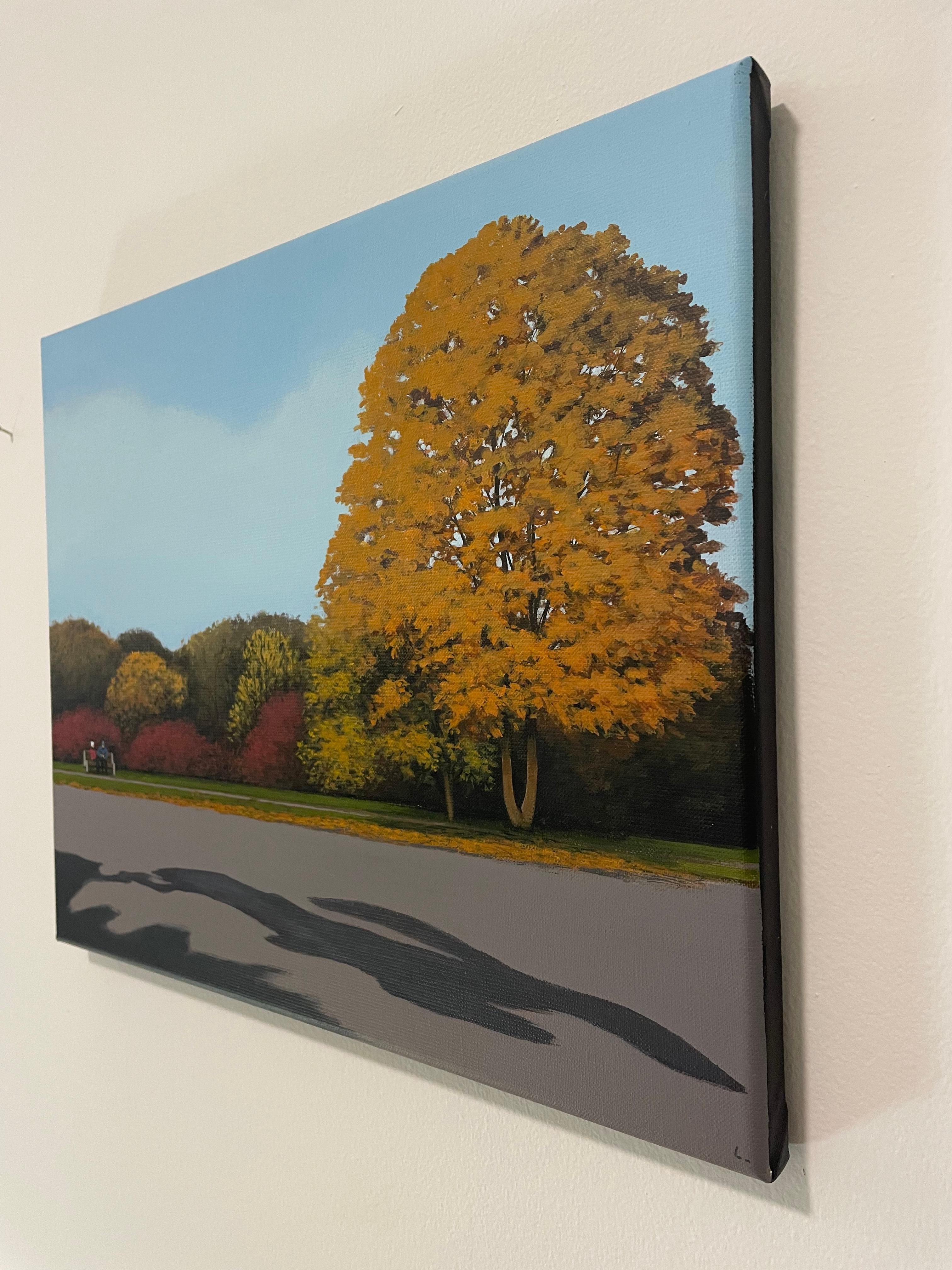 Goldener Herbst – Landschaftsmalerei im Angebot 5