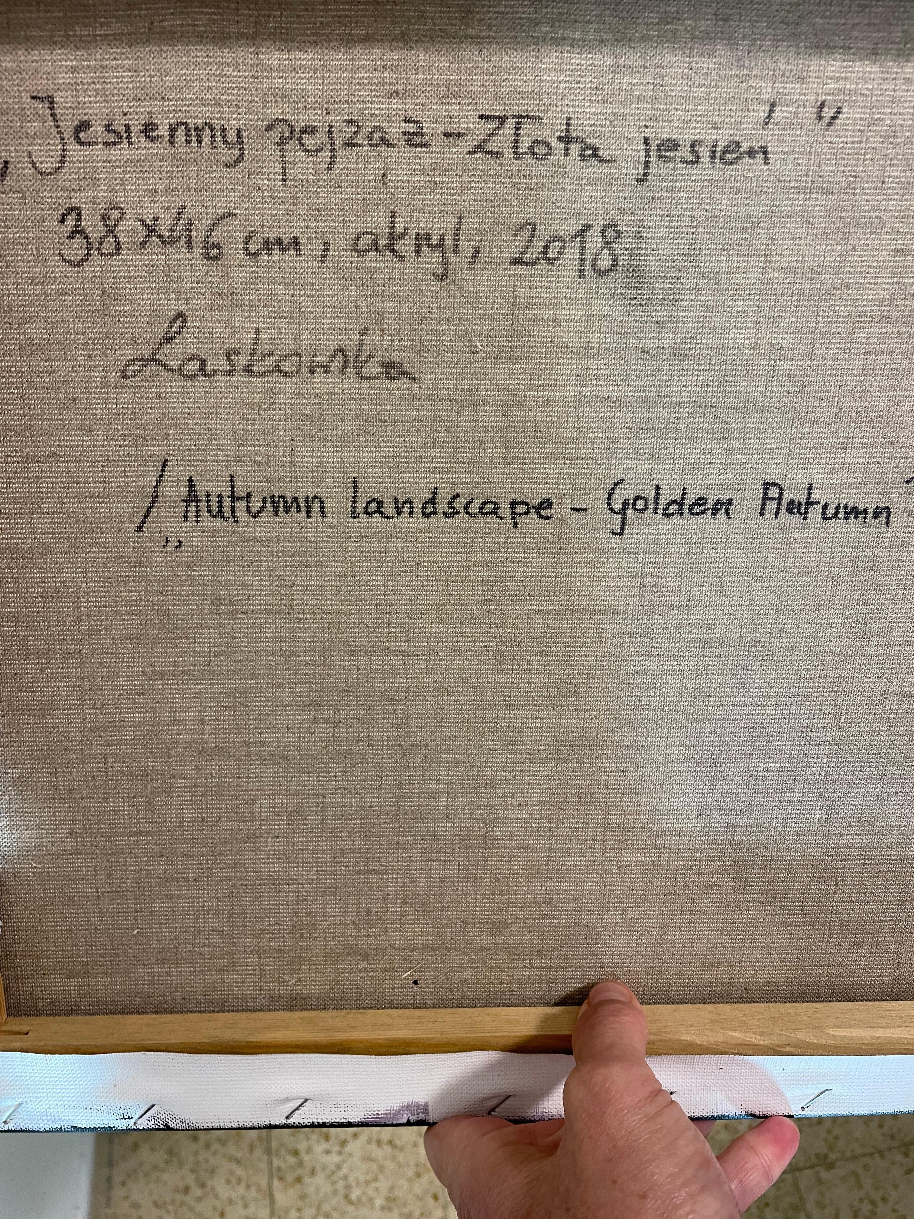 Goldener Herbst – Landschaftsmalerei im Angebot 9