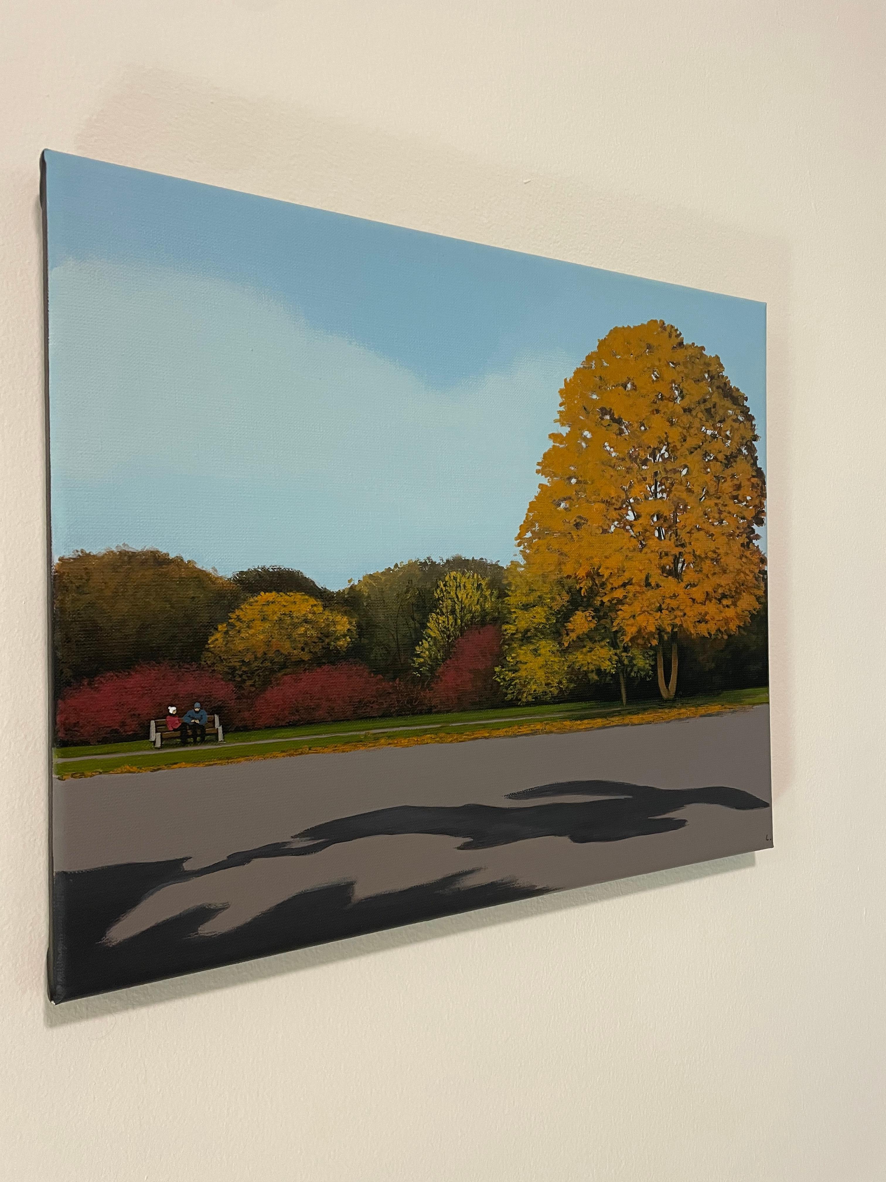 Goldener Herbst – Landschaftsmalerei im Angebot 4