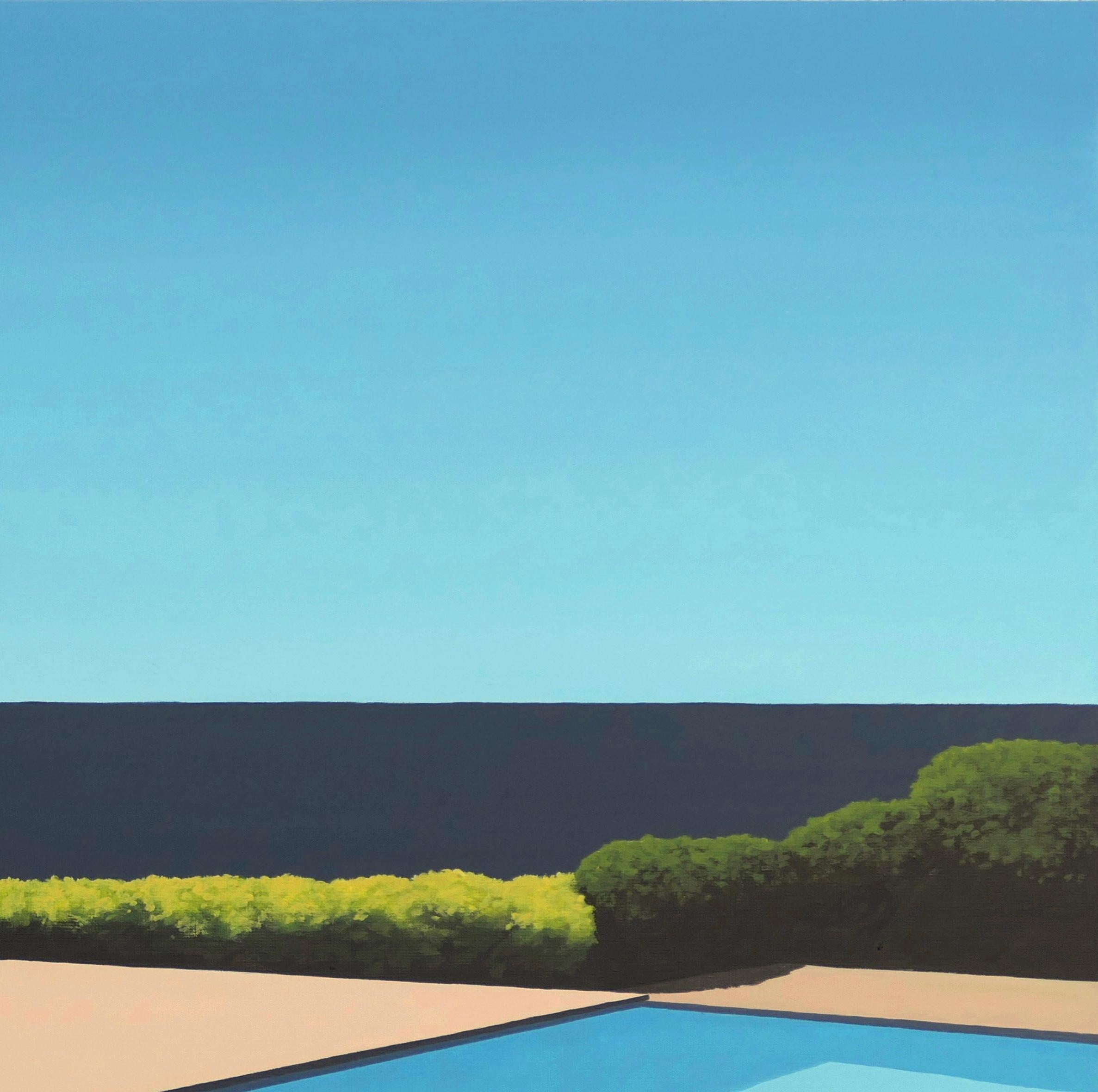 Pineapple by the pool - landscape painting 3